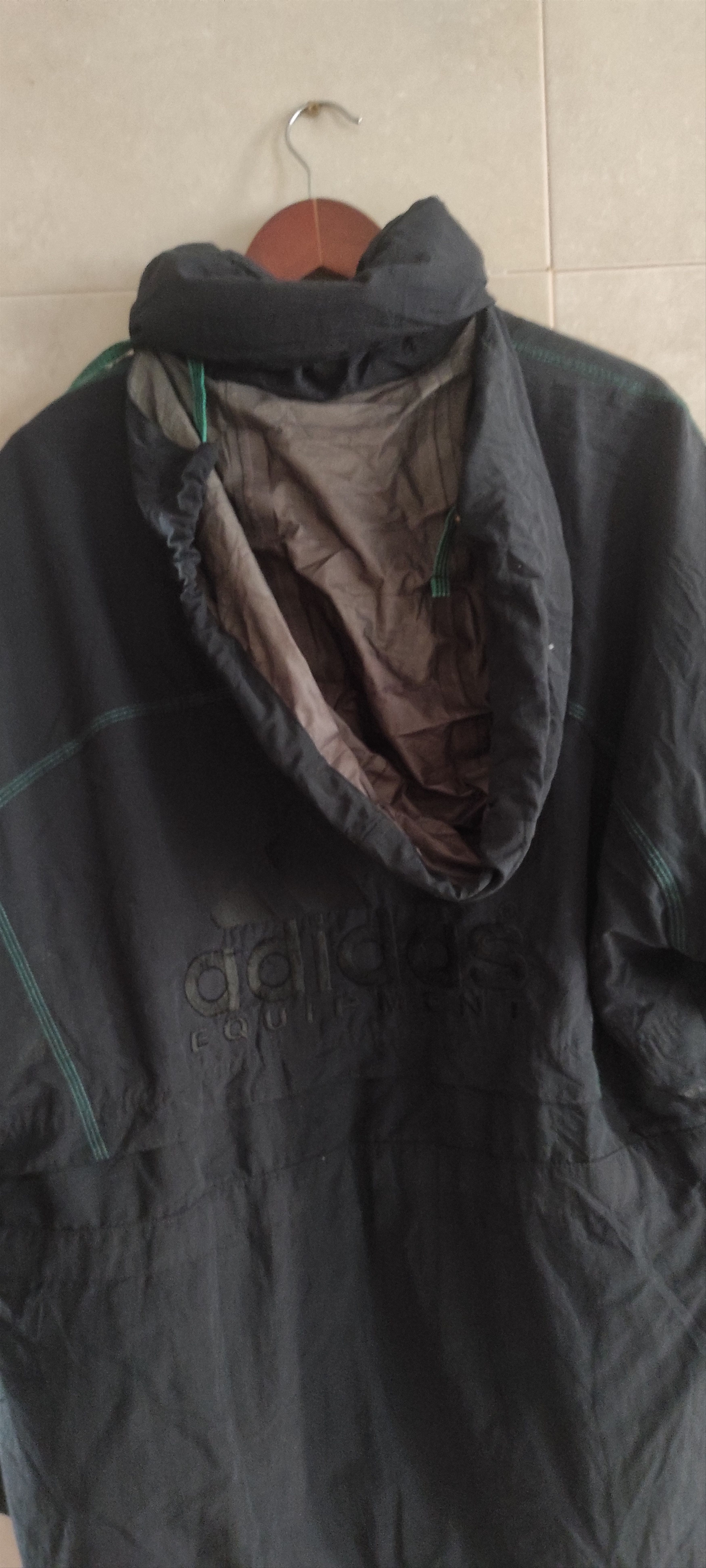 Adidas × Vintage 80s Adidas Equipment Fleece Lined Jacket Men's Hoodie Size US L / EU 52-54 / 3 - 12 Thumbnail