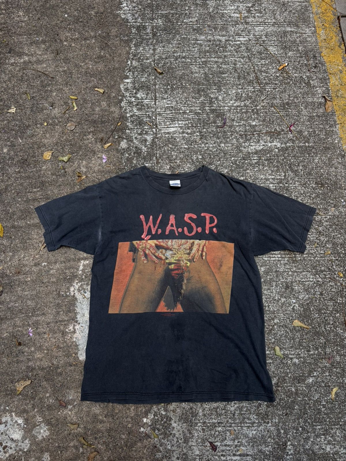 Vintage rare vintage 90s W.A.S.P. vintage t-shirt Size US L / EU 52-54 / 3 - 1 Thumbnail
