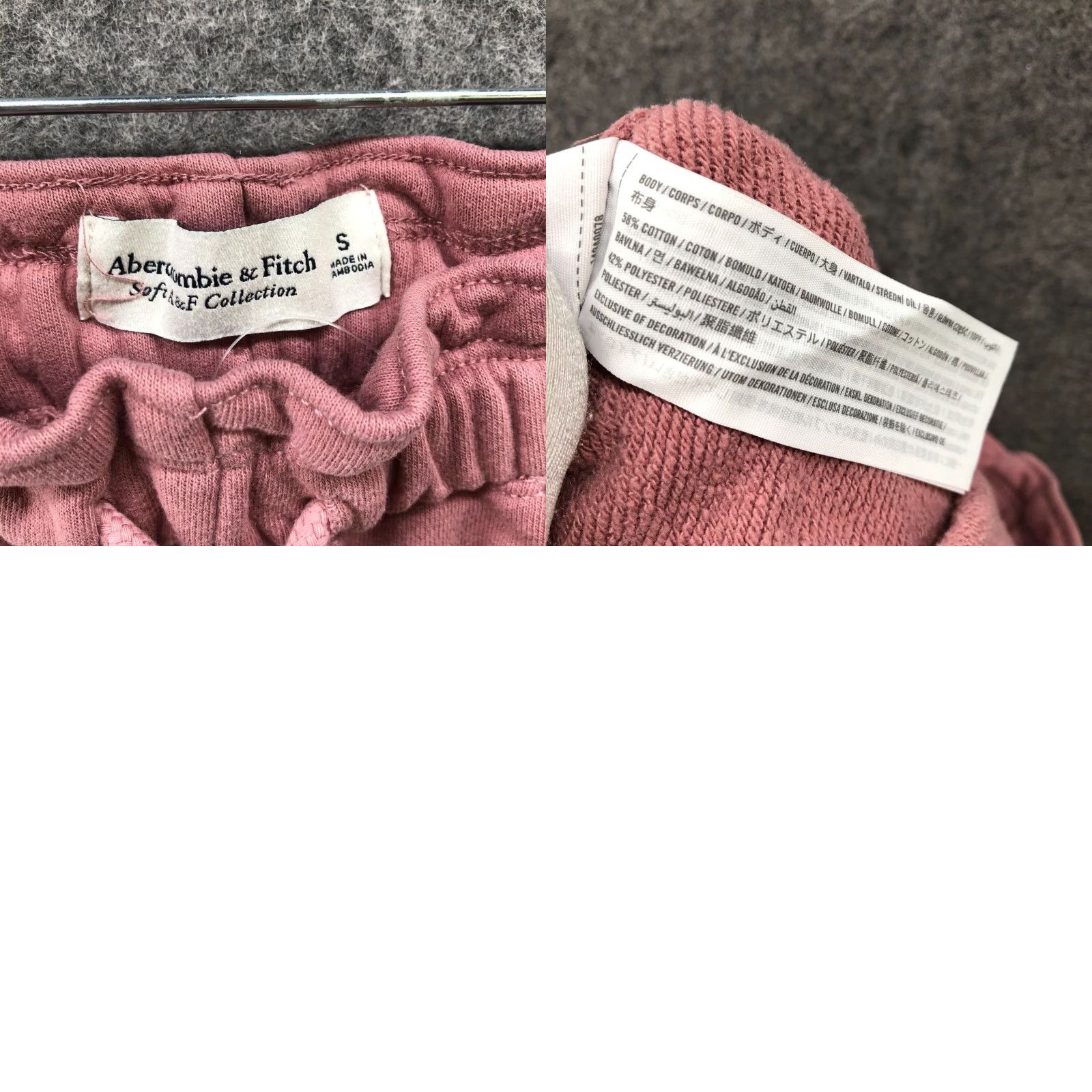 Abercrombie & Fitch Abercrombie & Fitch Pink Sweat Shorts Womens S High Rise Drawstring Casual Summer Fleece Size 28" / US 6 / IT 42 - 8 Thumbnail