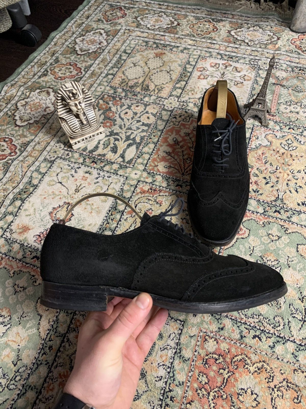 Grenson Beautiful Grenson brogue Suede Black shoes Uk 8 Size US 8 / EU 41 - 4 Thumbnail