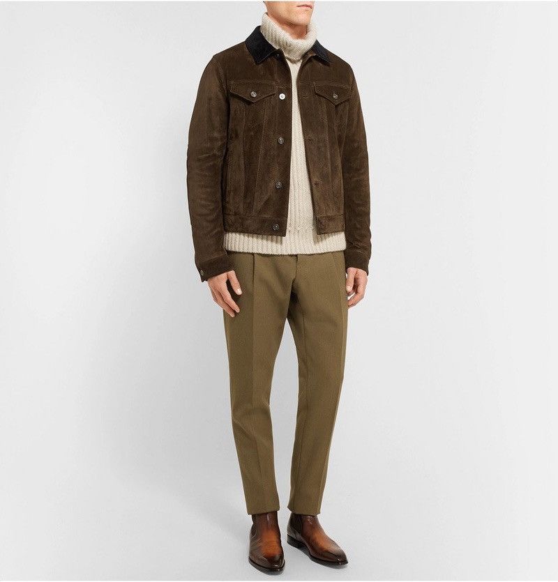 Berluti × Haider Ackermann Berluti FW17 Suede Trucker Jacket Size US S / EU 44-46 / 1 - 12 Thumbnail