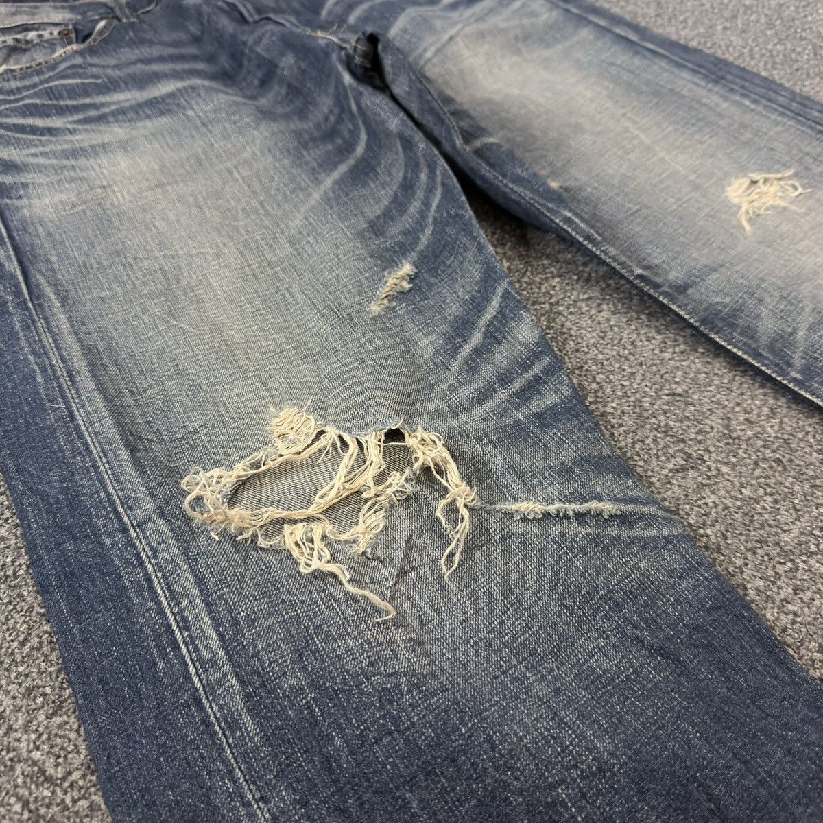 Engineered Garments × Levi's Archives ‼️ Vintage Y2K Levis 501 Distress Faded Aging Denim Size US 36 / EU 52 - 5 Thumbnail