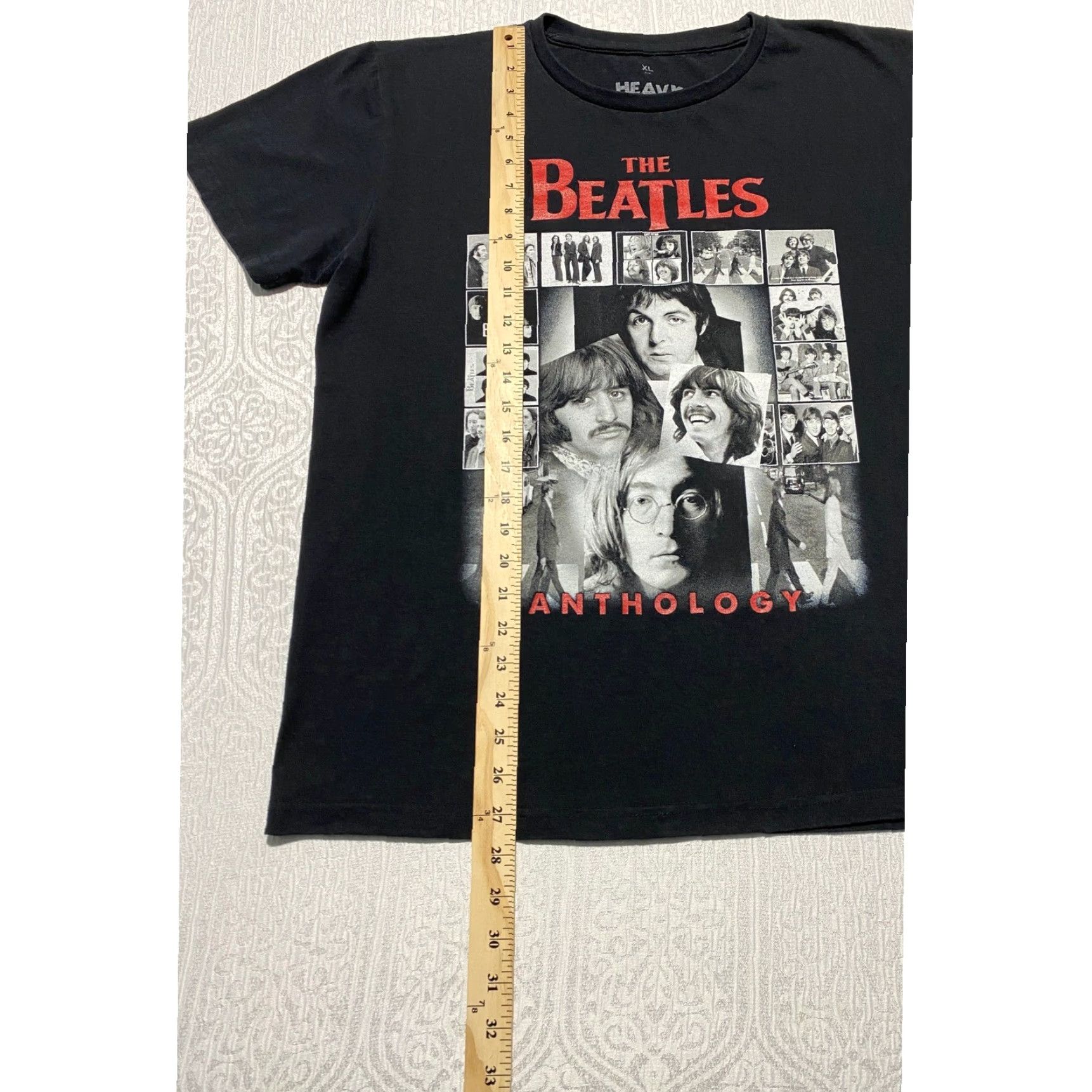 Etro The Beatles Anthology Graphic T-Shirt Mens XL Black Heavy Metal Band Tee Retro Size US XL / EU 56 / 4 - 3 Thumbnail