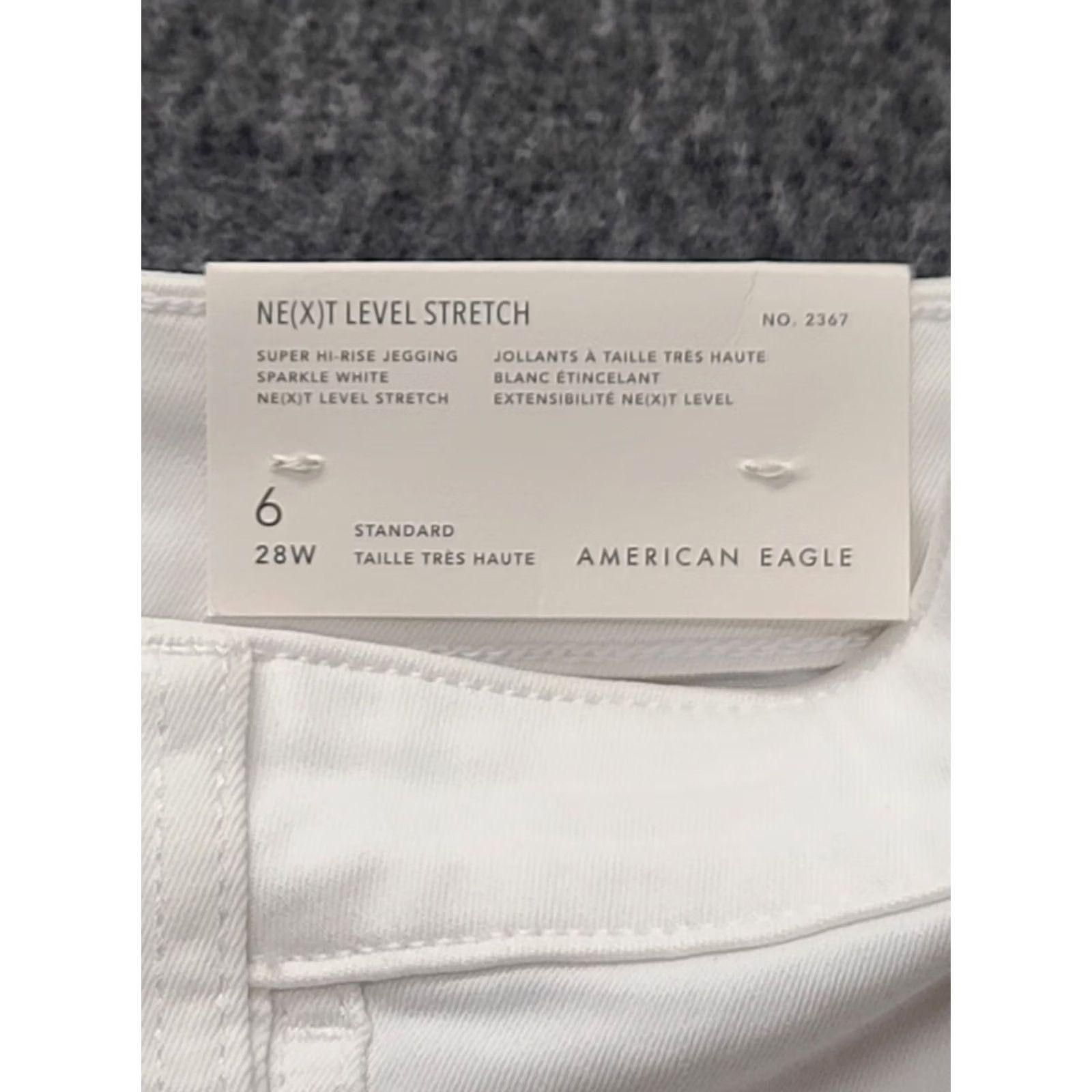 American Eagle Outfitters VINTAGE American Eagle Jeans Womens 6 27x28 Regular Ankle High Rise White 5-Pocket Denim Capstone Size 28" / US 6 / IT 42 - 2 Thumbnail