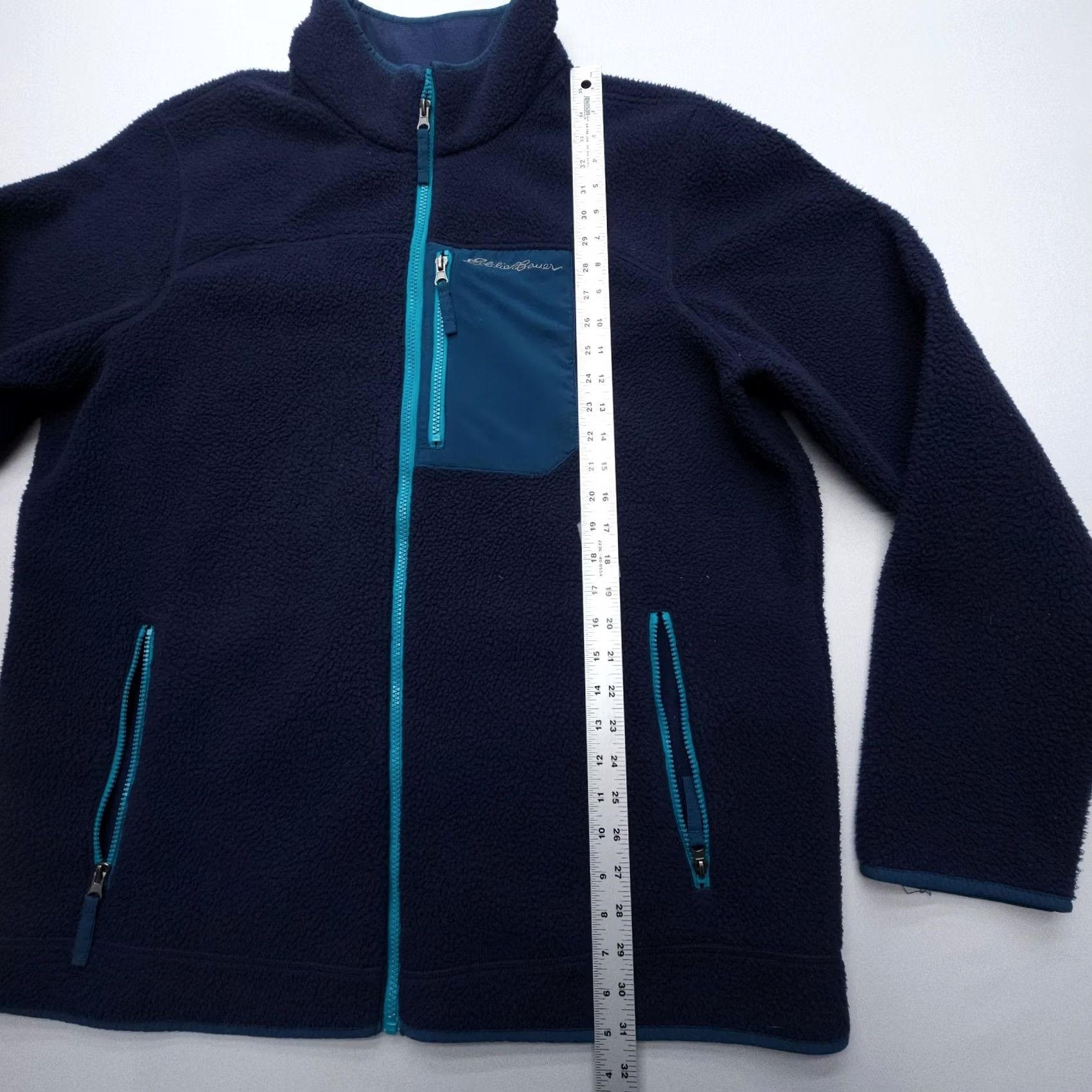 Eddie Bauer Eddie Bauer Full Zip Fleece Jacket Mens XL Tall Blue Outdoor Camping Bomber Jacket Size US XL / EU 56 / 4 - 6 Thumbnail