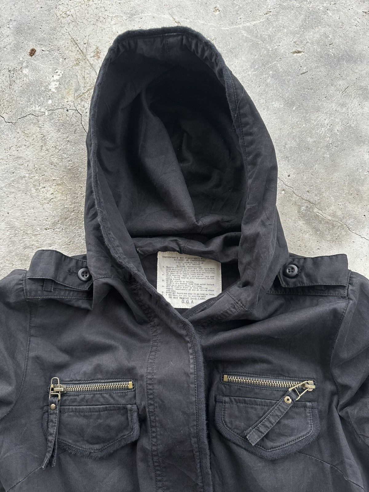 GOA GOA Grunge Military Black Field Multiple Pocket Jacket Y2k Size US M / EU 48-50 / 2 - 5 Thumbnail