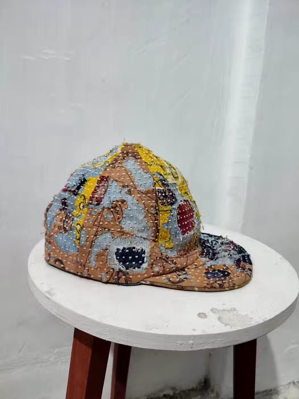 Handmade Custom Made Distressed Paisley patchwork Boro hats Size ONE SIZE - 10 Thumbnail