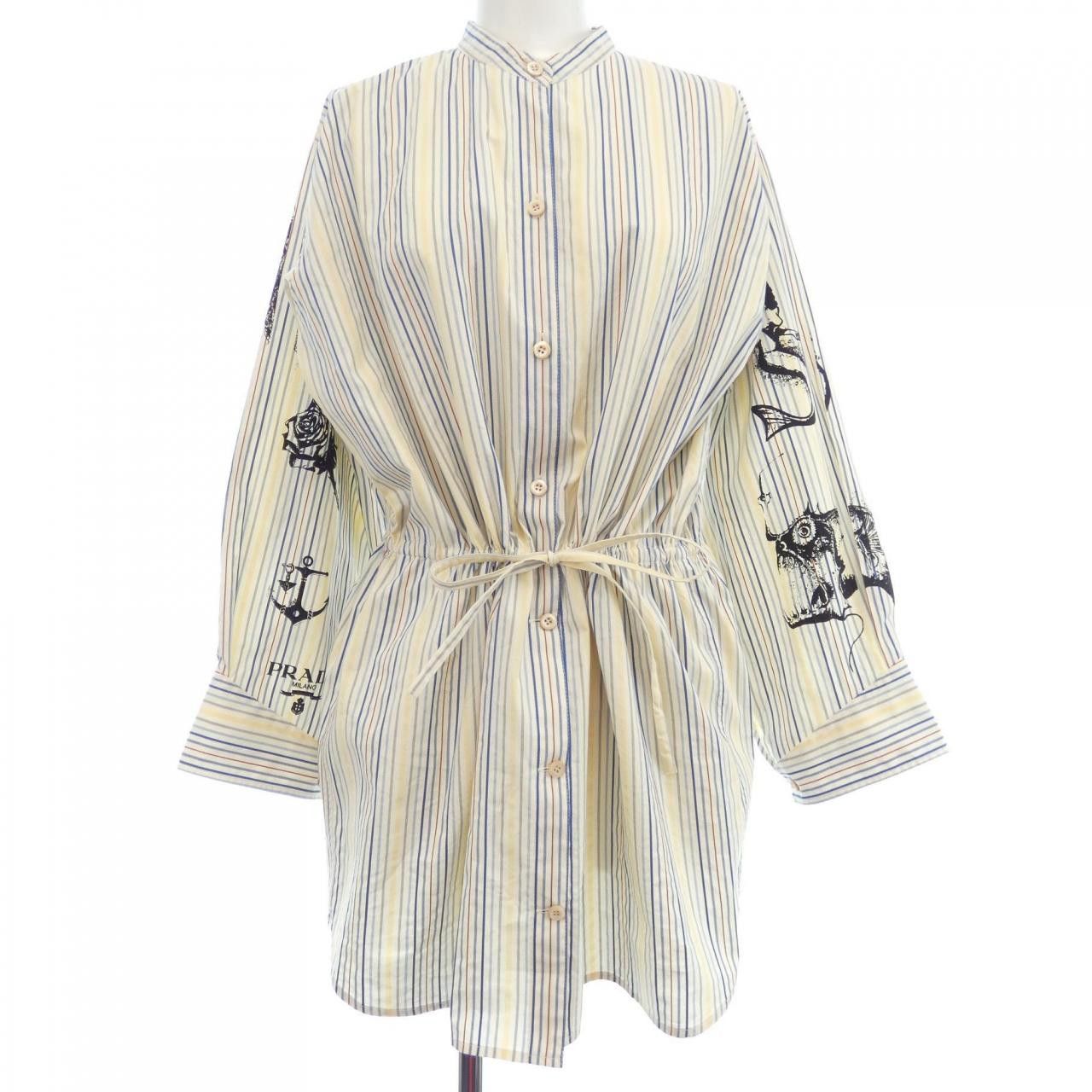 Prada Prada Prada Shirt Cotton Dress Shirt P458F S221 10M5 DUTY FREE for USA Size ONE SIZE - 1 Thumbnail