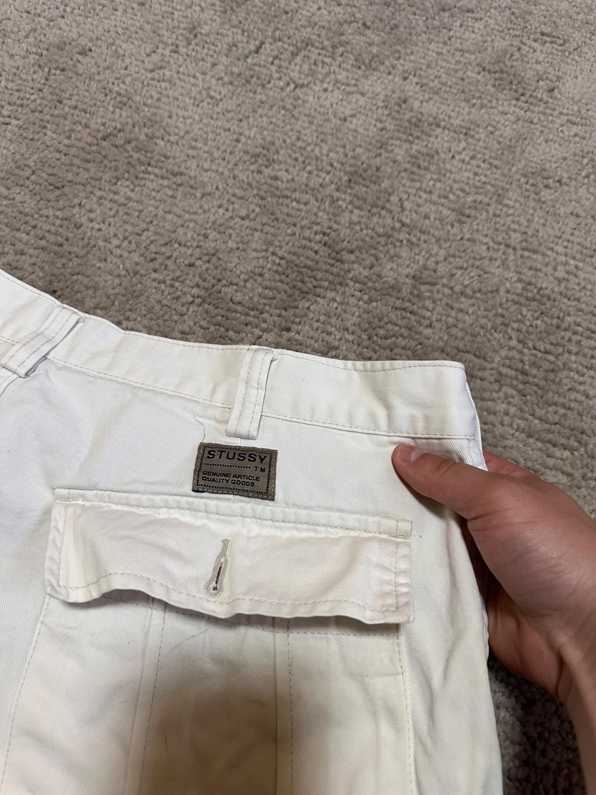 Stussy Vintage 80s Stussy Cargo Shorts White Sz 36 Size US 36 / EU 52 - 10 Thumbnail