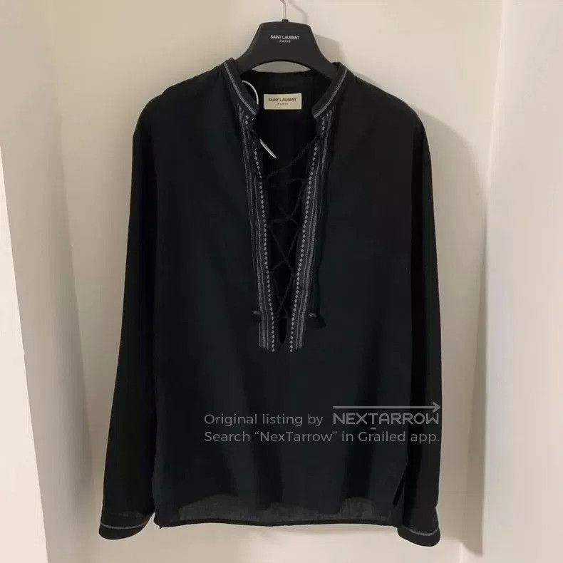 Saint Laurent Paris Saint Laurent 18ss Ethnic Style Shirt. Size US M / EU 48-50 / 2 - 1 Thumbnail