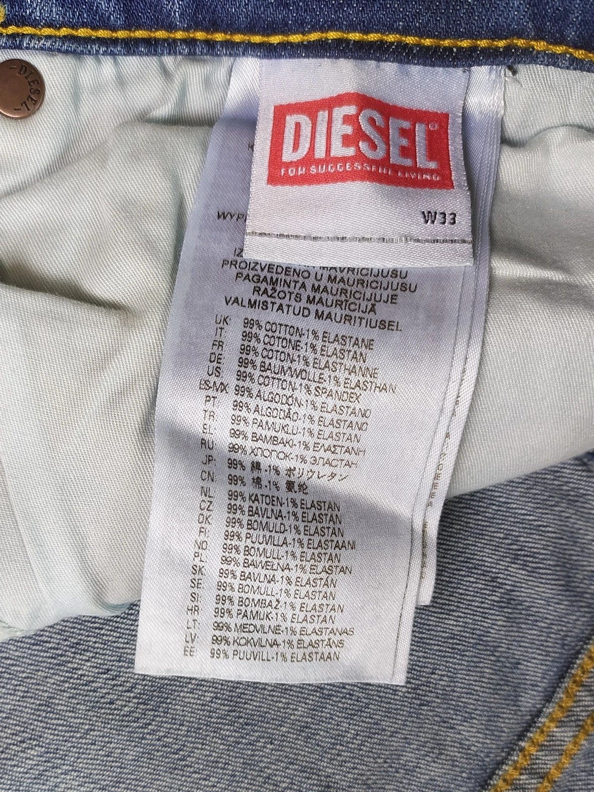 Diesel Diesel D-YENNOX L.34 MENS JEANS T/9882 Size US 33 - 8 Thumbnail