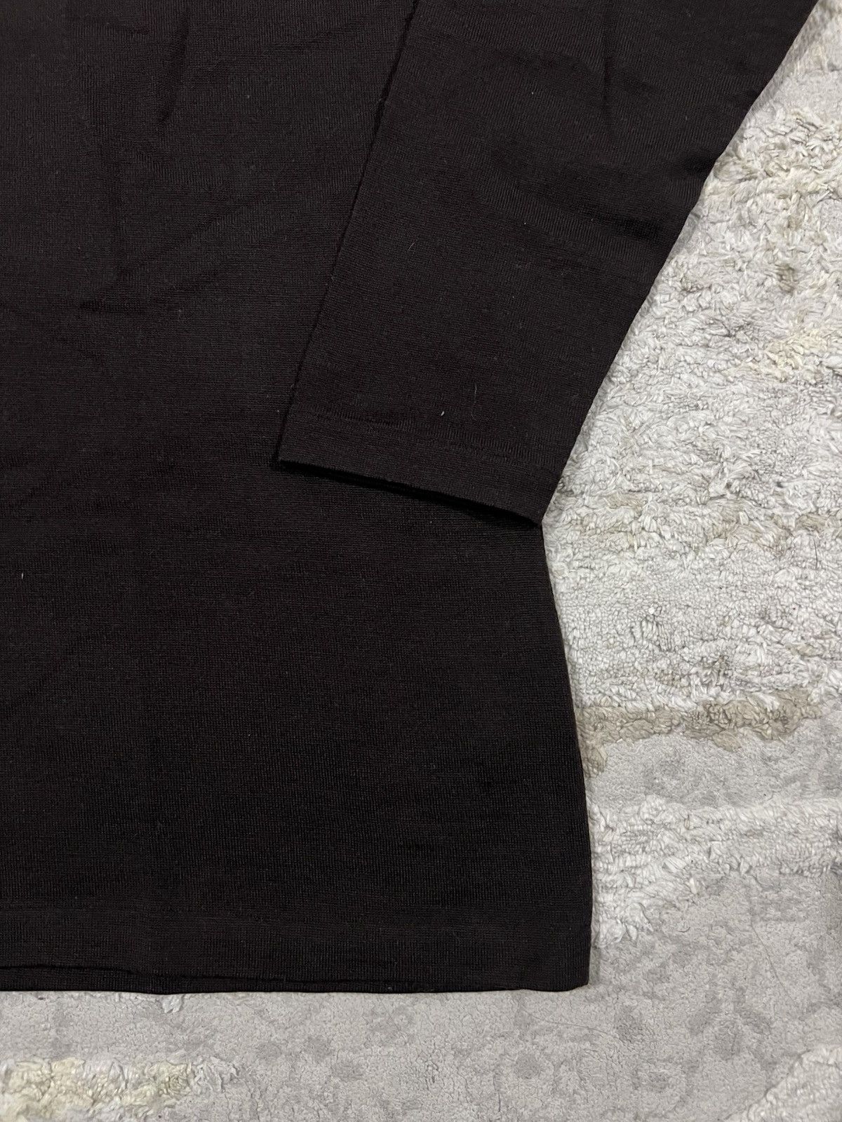 Yohji Yamamoto Vintage Yohji Yamamoto Laine Wool Half Button Knit Sweater Size US L / EU 52-54 / 3 - 5 Thumbnail