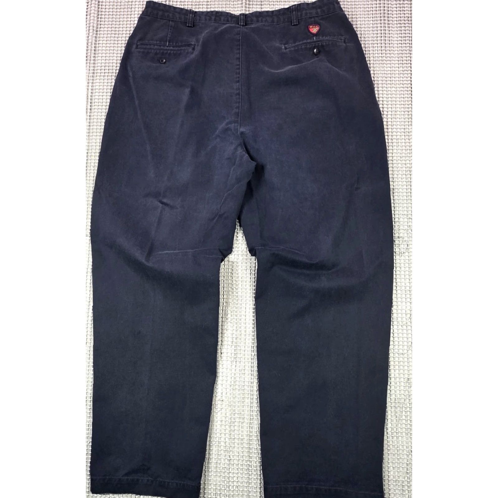 Polo Ralph Lauren VINTAGE Polo Ralph Lauren Pants Mens 38x32 Classic Navy Pleated Twill 90s Golf City Boy Preppy High Rise Size US M / EU 48-50 / 2 - 3 Thumbnail