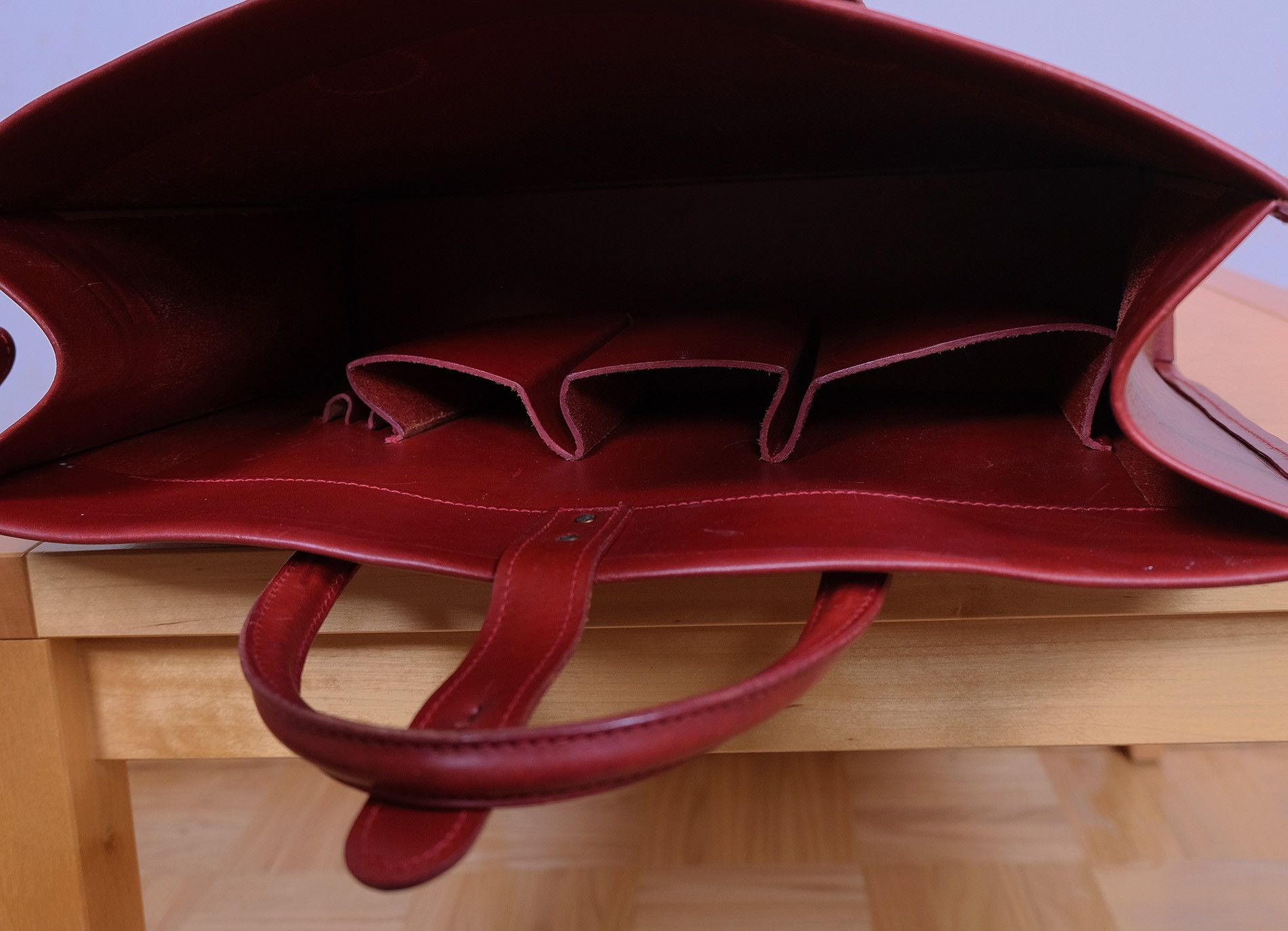 Bill Amberg Studio Bill Amberg, Red Brown Briefcase, Made in England,RRP 1128 e Size ONE SIZE - 5 Thumbnail