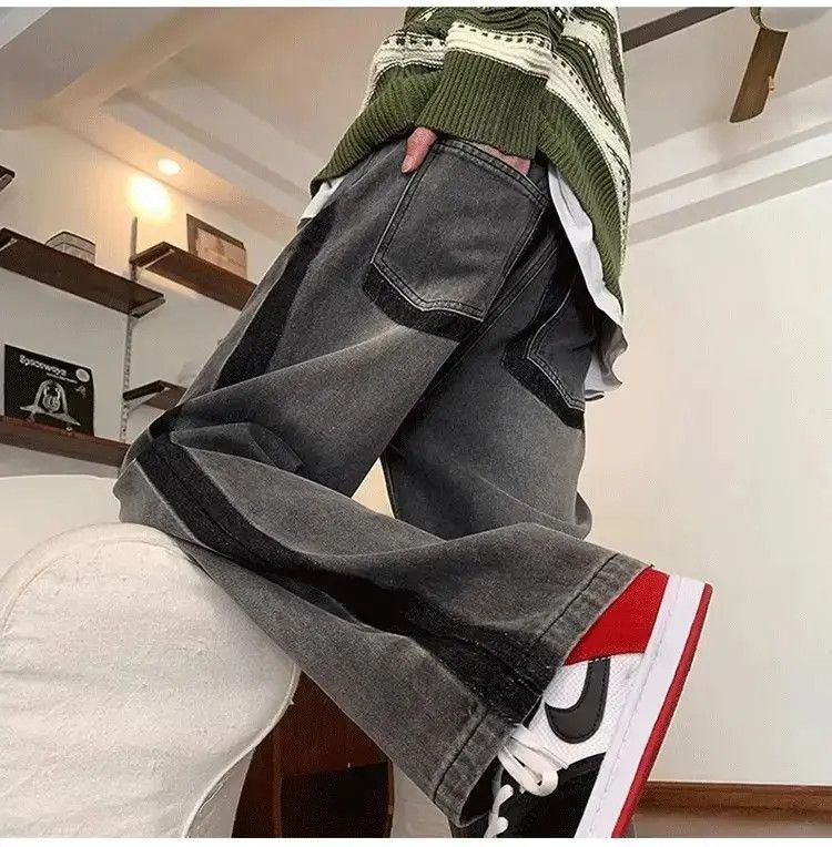 Japanese Brand Retro wide leg straight leg jeans Size US 32 / EU 48 - 5 Thumbnail