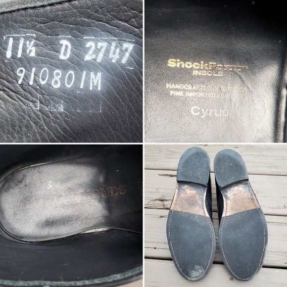 Allen Edmonds Allen Edmonds Cyrus Black Leather 2 Eye Lace-up Comfort Shoc Size US 11.5 / EU 44-45 - 7 Thumbnail
