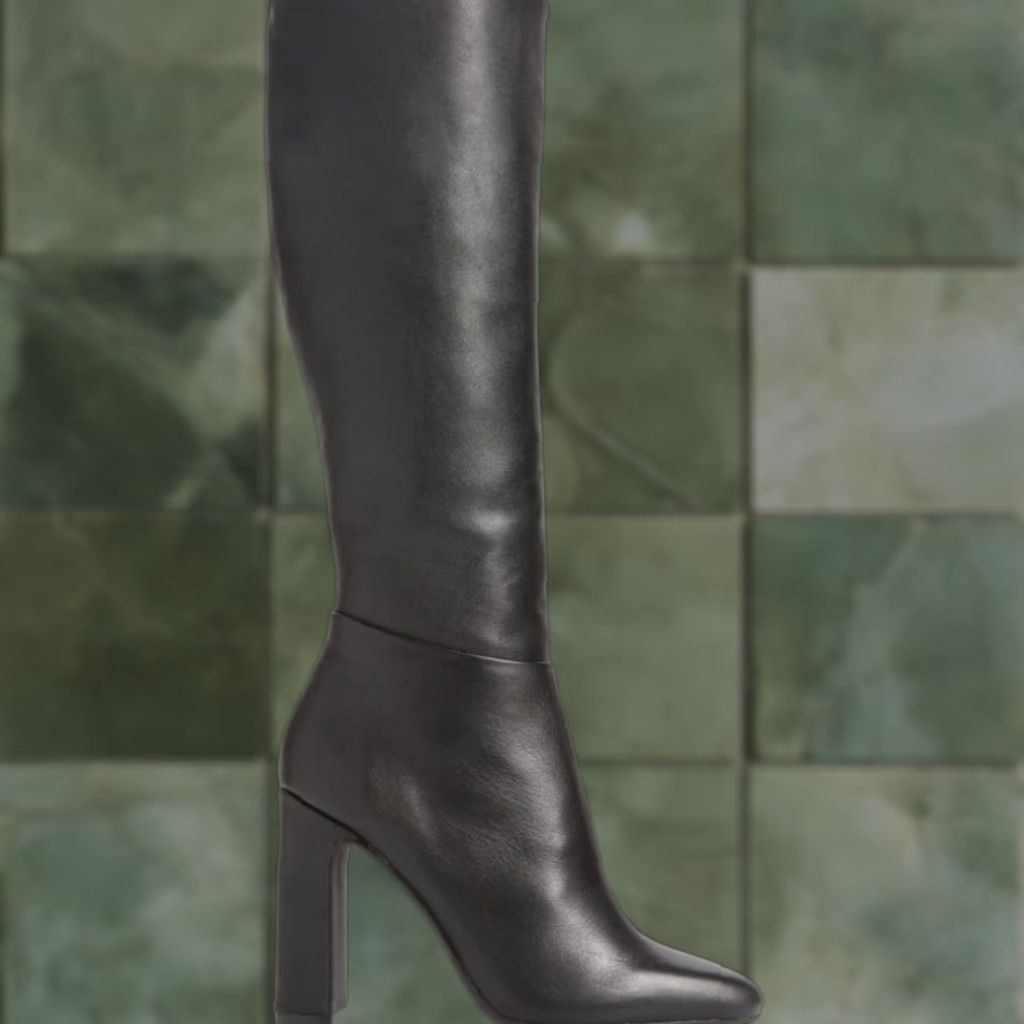 Steve Madden Women\'s Ally Knee-High Boots Black Leather Leather upper 4\