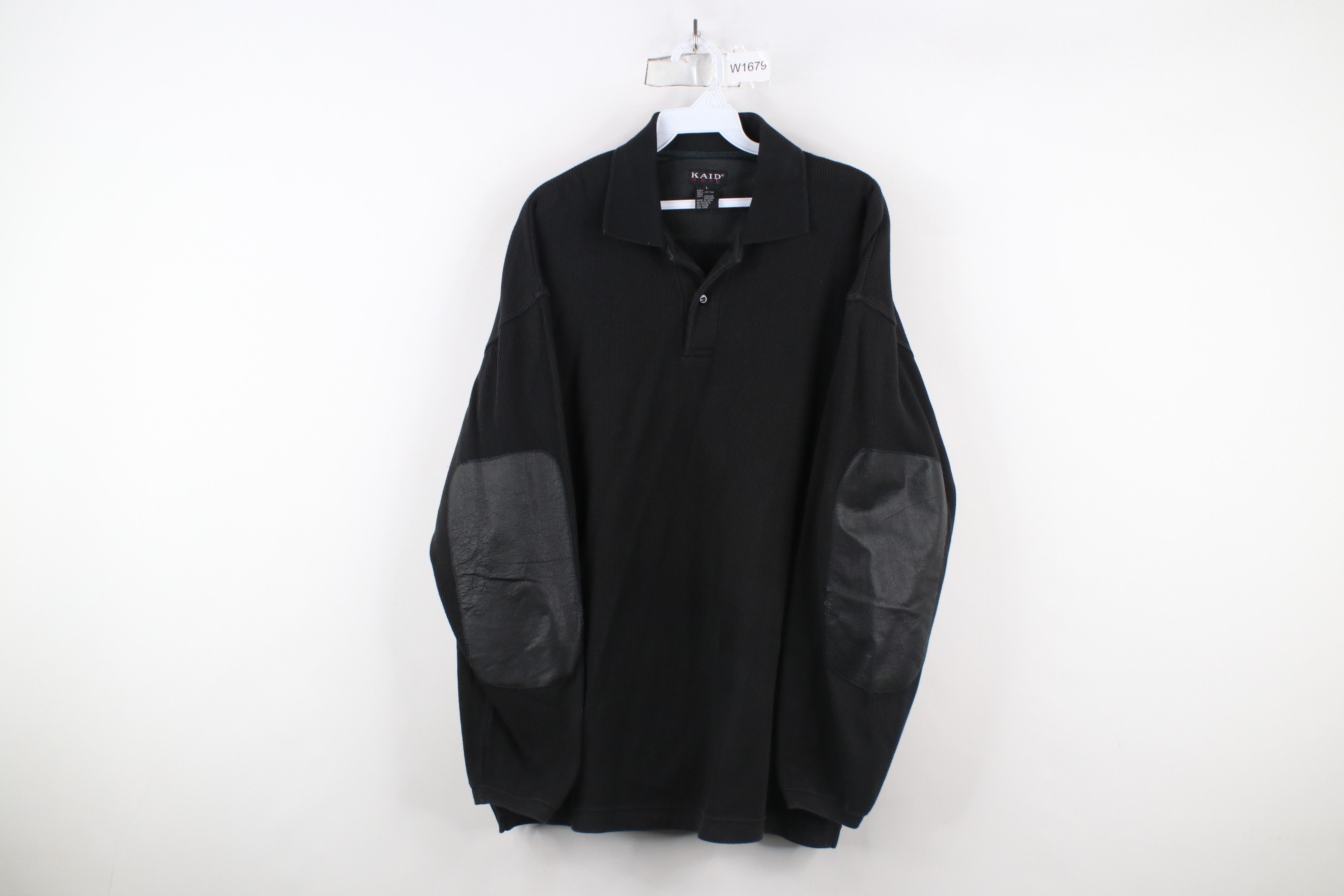 Vintage Vintage 90s Streetwear Elbow Patch Long Sleeve Rugby Polo Size US L / EU 52-54 / 3 - 1 Thumbnail