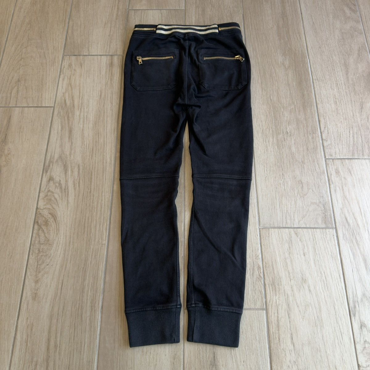 Balmain Gold Gimmick Zipper Jogger Biker Sweatpants Size US 28 / EU 44 - 2 Thumbnail