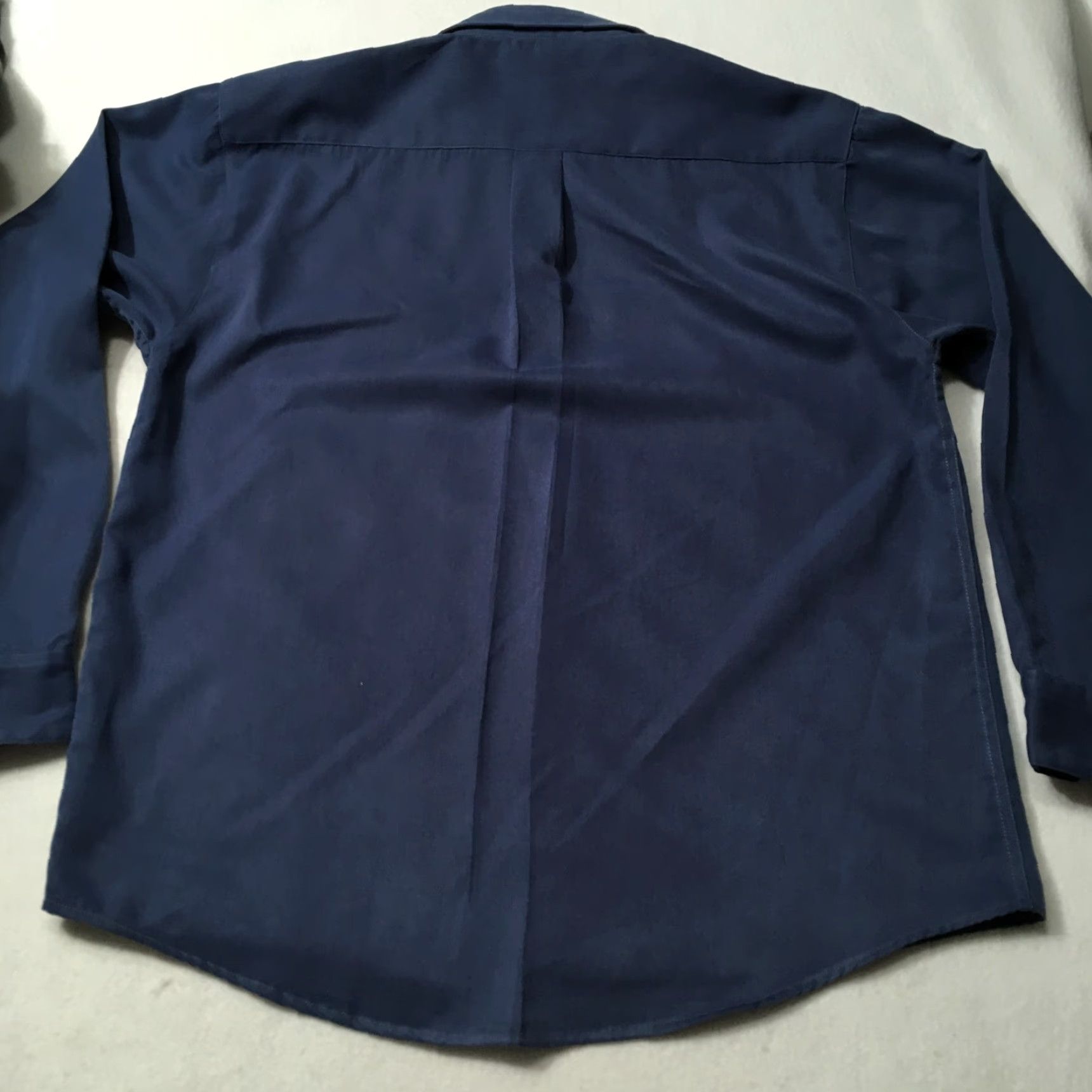 Vintage METHODE Shirt Men’s LARGE Blue Suede Short Sleeve Button Up Size US L / EU 52-54 / 3 - 6 Thumbnail