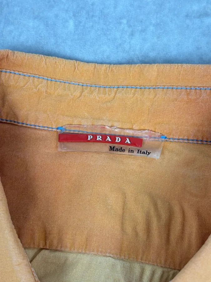 Prada 2000s Prada Multicolor Cotton Map Print Thermal Short Sleeves Shirt Size S / US 4 / IT 40 - 10 Thumbnail