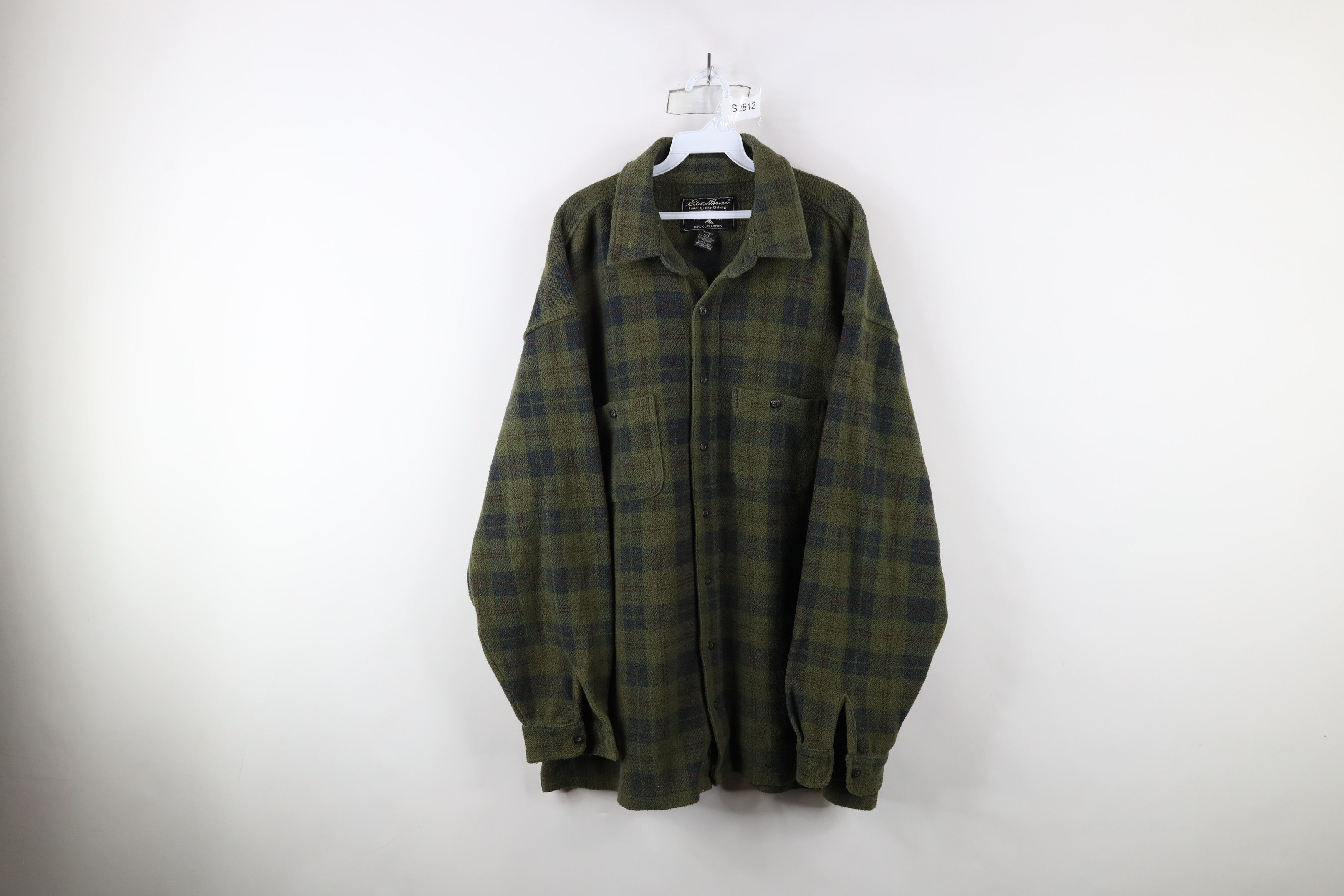 Eddie Bauer × Vintage Vintage 90s Eddie Bauer Button Shirt Jacket Jac Shirt Size US L / EU 52-54 / 3 - 1 Thumbnail