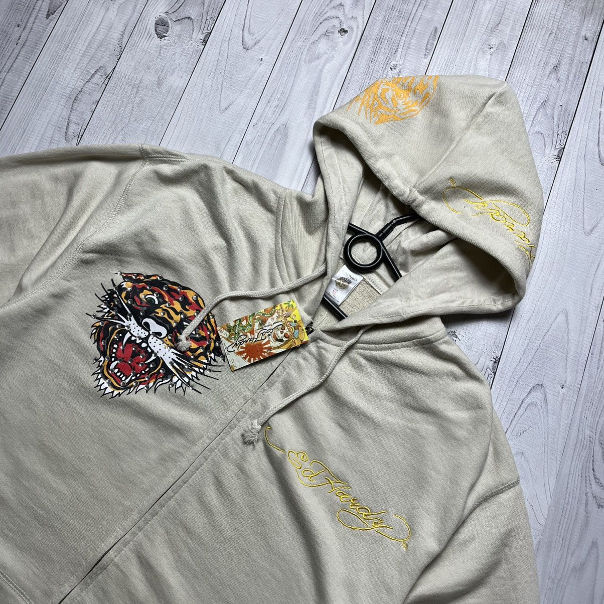 Ed Hardy × Vintage Vintage Ed Hardy hoodie big logo tiger rare size : Xl , XxL Size US XL / EU 56 / 4 - 6 Thumbnail