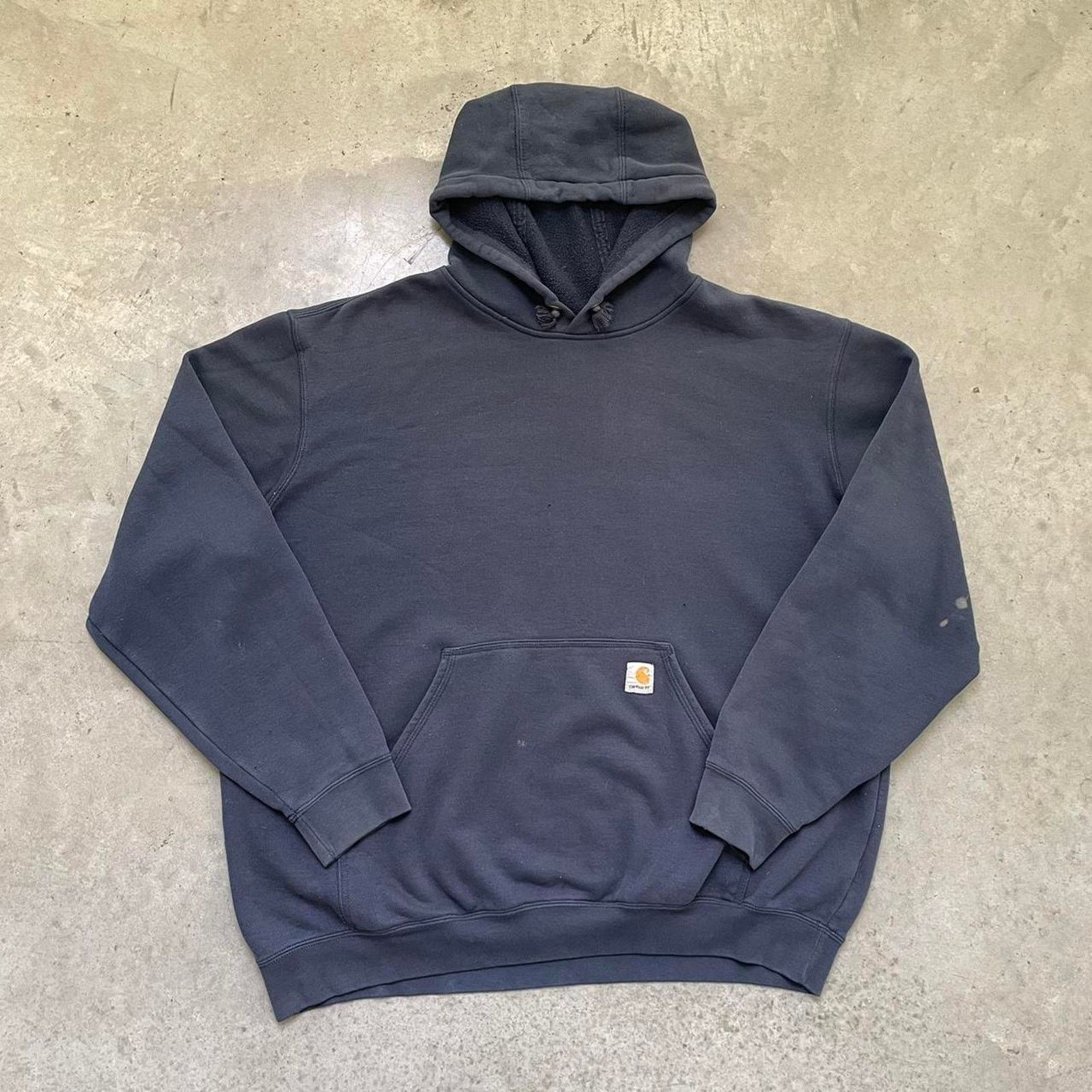 Carhartt Vintage Carhartt Navy Hoodie Size US L / EU 52-54 / 3 - 1 Thumbnail