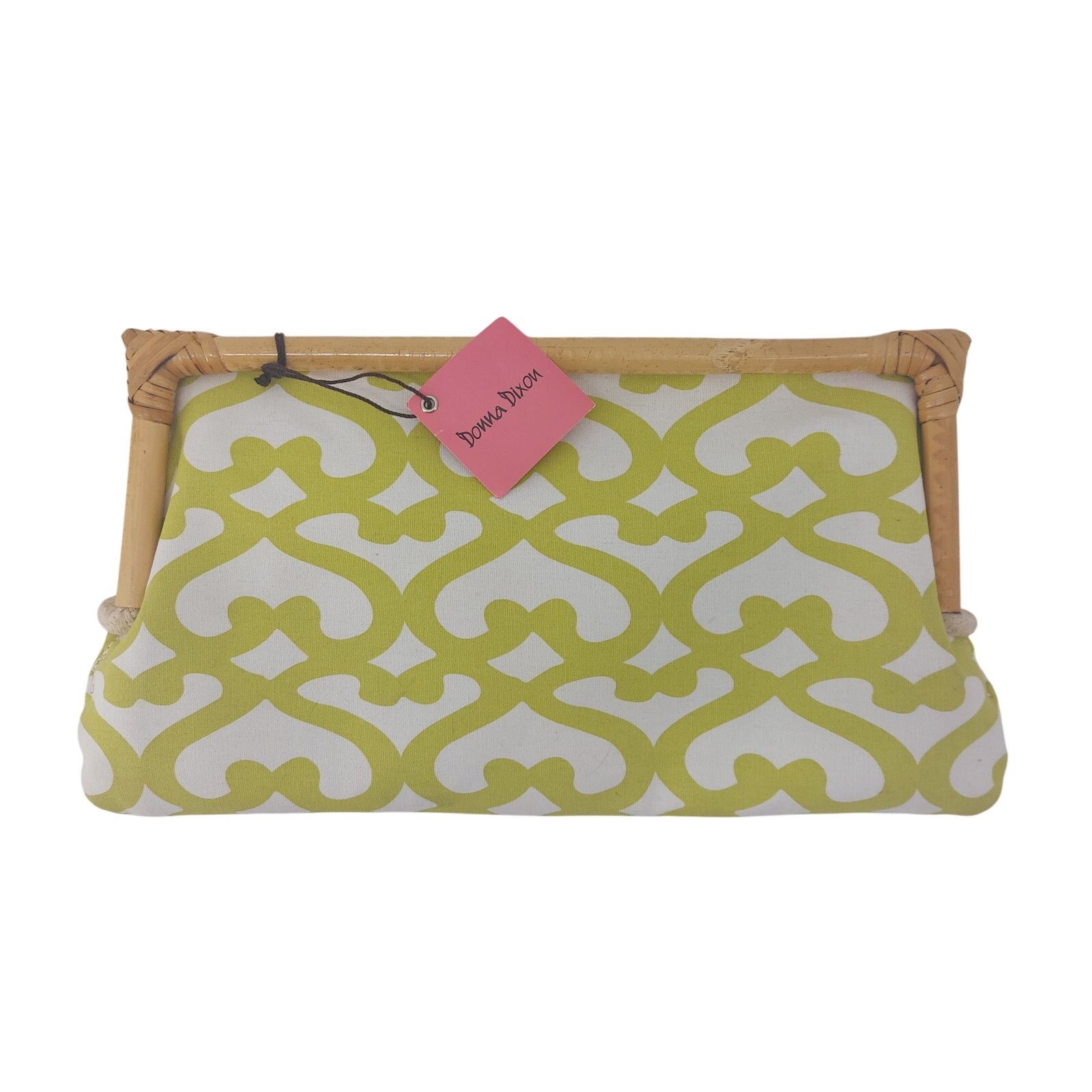 Other Donna Dixon Lime Green Clutch Bamboo Magnetic Bag Size ONE SIZE - 19 Thumbnail