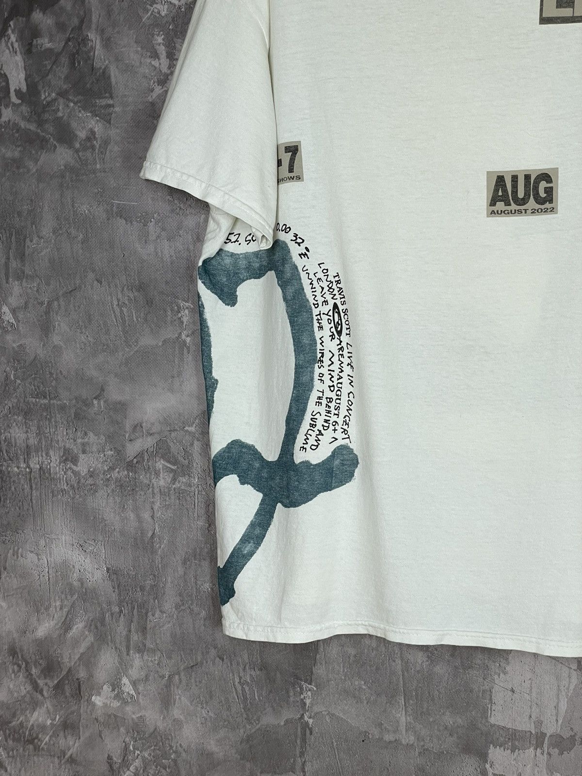 Rap Tees × Travis Scott Travis Scott - London O2 Arena 2022 Show, T Shirt Size US L / EU 52-54 / 3 - 12 Thumbnail