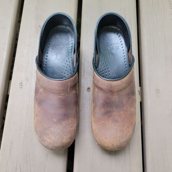 Dansko Dansko Professional Classic Brown Oiled Leather Platform Dis Size US 7.5 / IT 37.5 - 4 Thumbnail