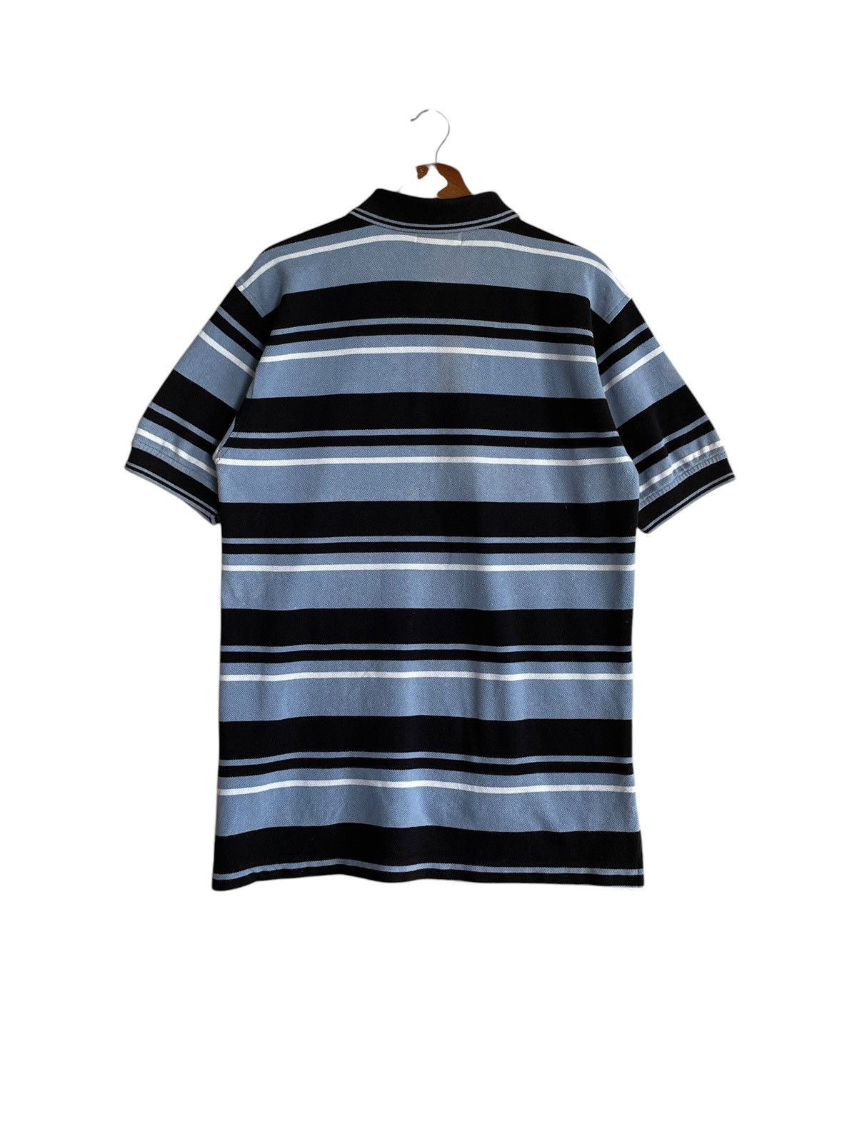 Yves Saint Laurent Vintage Brand Yves Saint Laurent Stripe Polo Tee 1990s Size US L / EU 52-54 / 3 - 2 Thumbnail