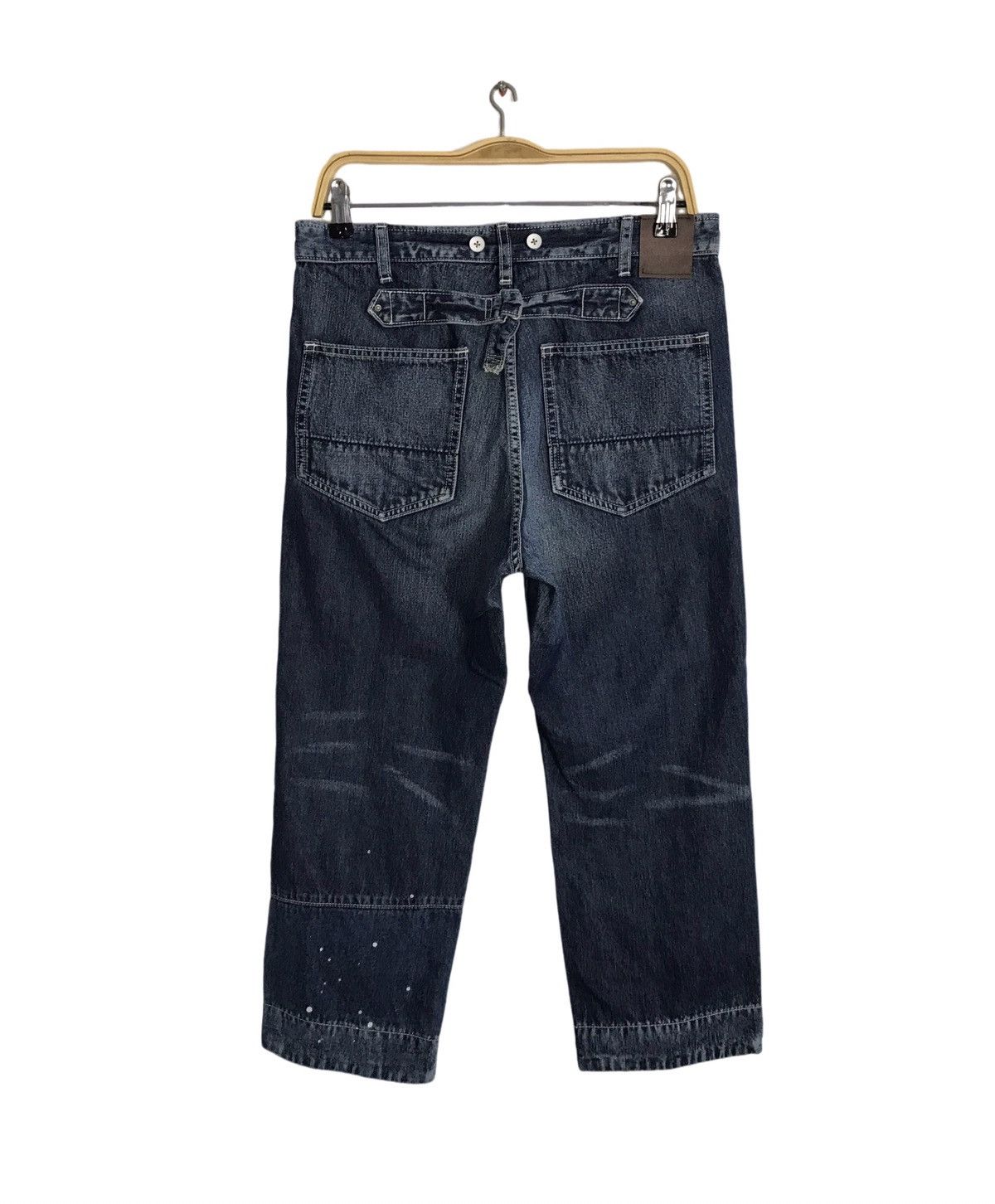 Japanese Brand × Vintage Vintage Cube sugar Buckle Back Distressed Denim Short Size US 30 / EU 46 - 2 Thumbnail