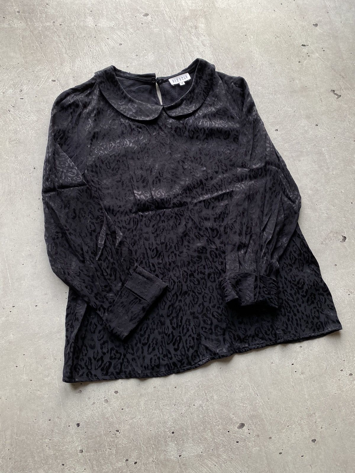 Other Rare Claudie Pierlot Viscose Black Polo Multilogo Blouses Size XS / US 0-2 / IT 36-38 - 1 Thumbnail
