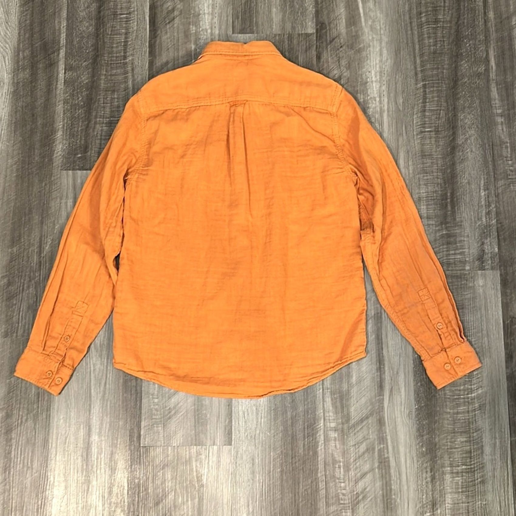 Carbon2Cobalt Carbon2Cobalt Pointillism Cotton Gauze Style Long Sleeve Button Down Small Men Orange Shirt Size US S / EU 44-46 / 1 - 3 Thumbnail