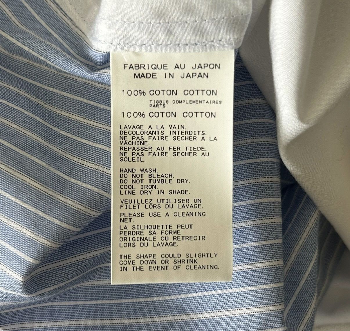 Yohji Yamamoto Yohji Yamamoto 13ss Blue Stripe Panel Shirt K4 Size US XL / EU 56 / 4 - 6 Thumbnail