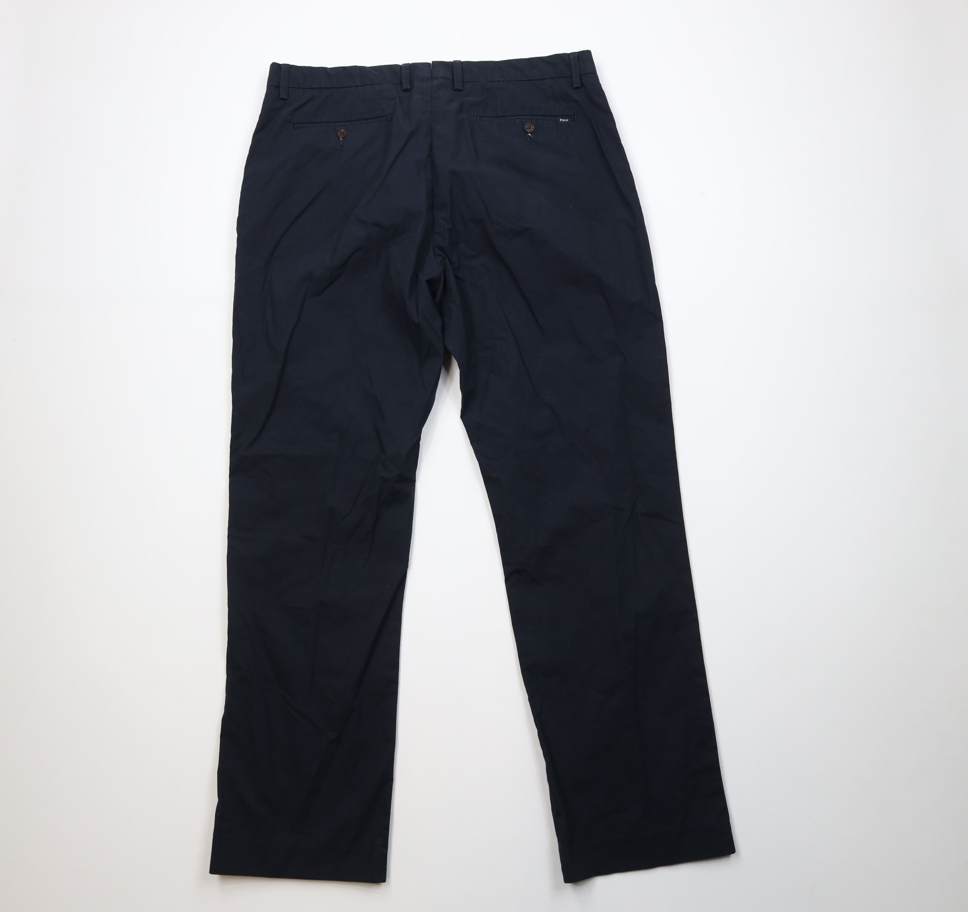 Ralph Lauren Vintage Y2K Ralph Lauren Wide Leg Chino Pants Navy Blue Size US 36 / EU 52 - 8 Thumbnail