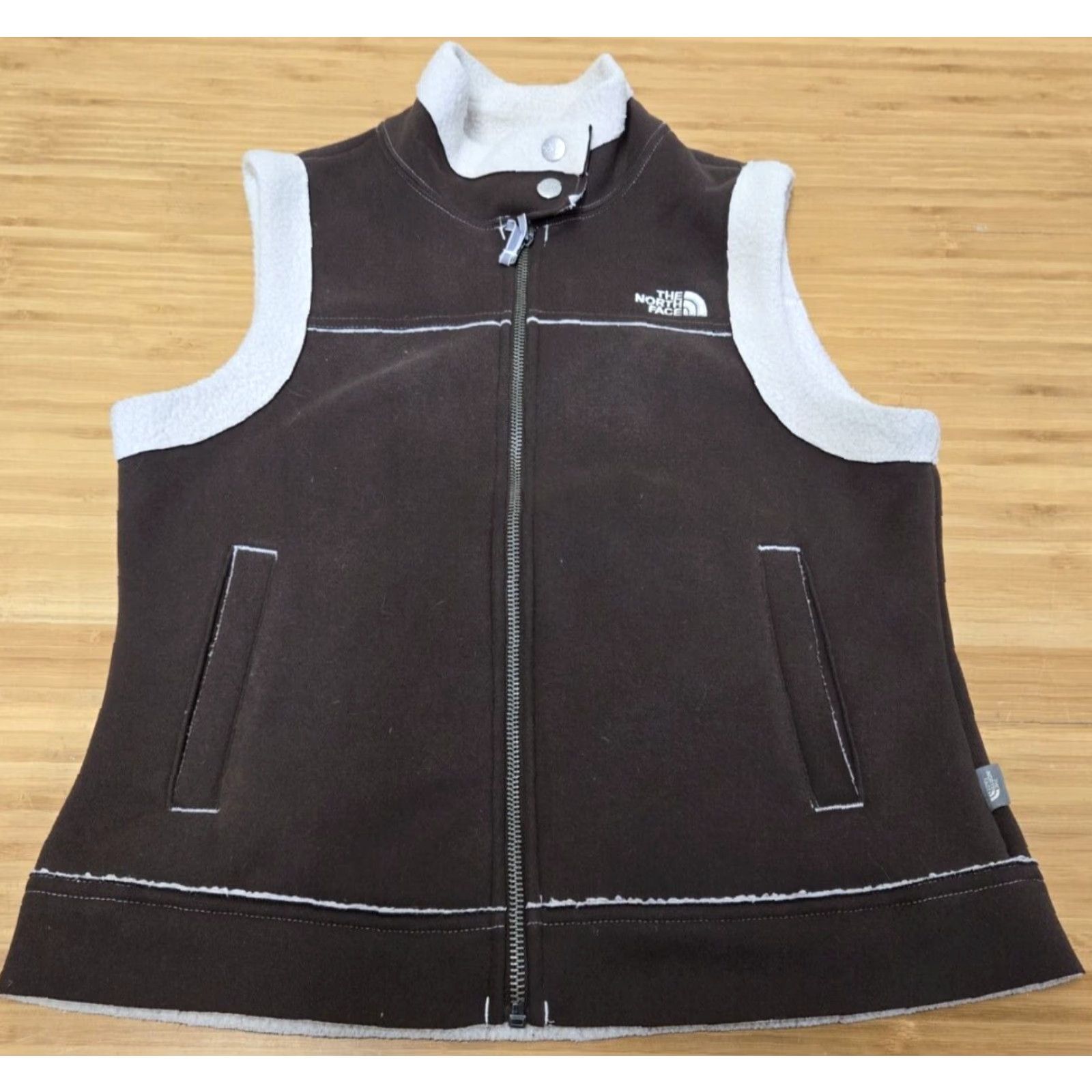 The North Face VINTAGE North Face Vest Women Western Brown Fleece Full Zip Small PS Petite Size Y2K Size S / US 4 / IT 40 - 2 Thumbnail