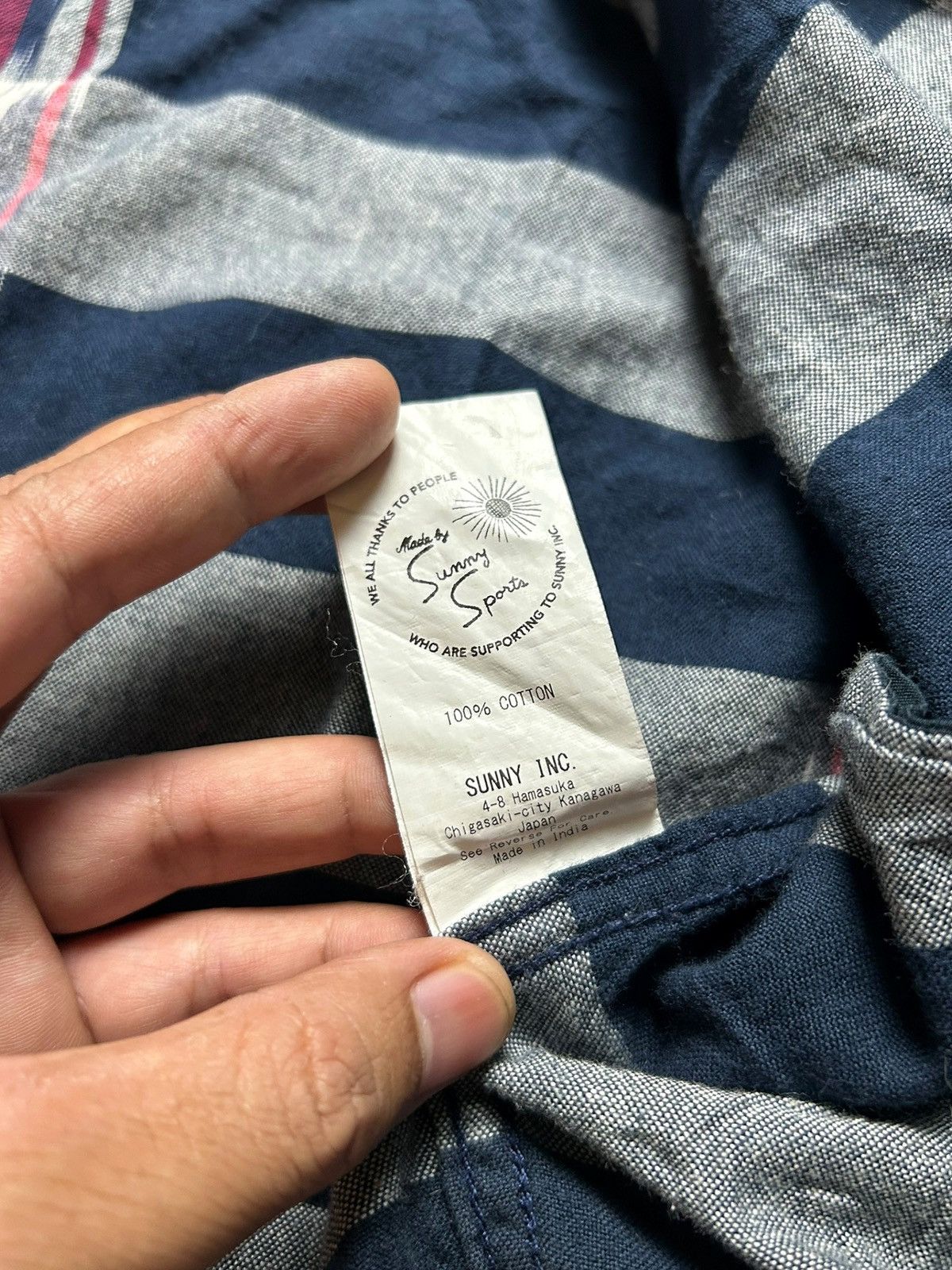 Japanese Brand × Sunny Sports Sunny sport Linen Hoodie indigo Jacket Navajo Ethnic Sunny Size US L / EU 52-54 / 3 - 8 Thumbnail