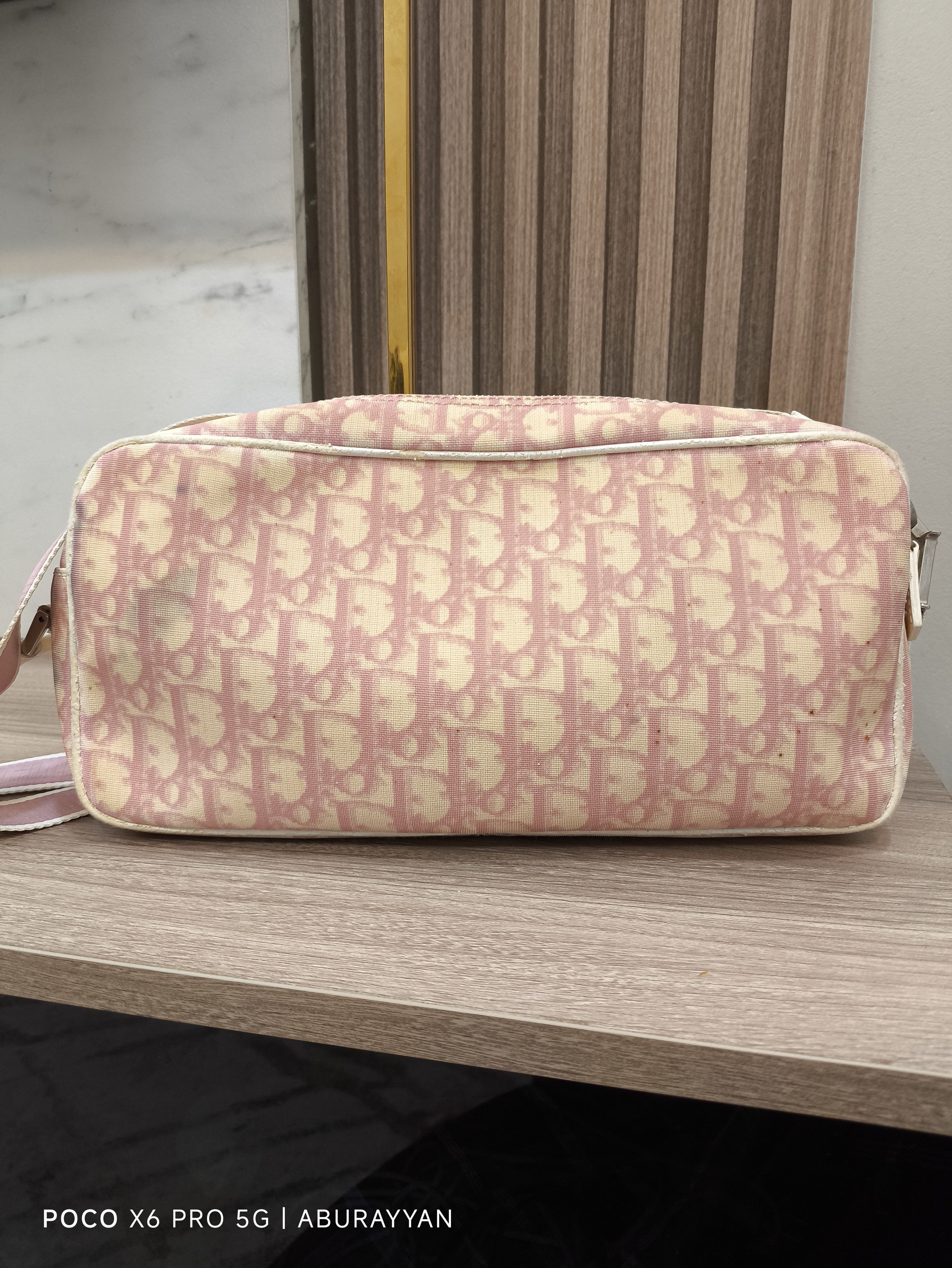 Dior Christian Dior Galliano Monogram Baguette Crossbody Bag Pink Size ONE SIZE - 4 Thumbnail