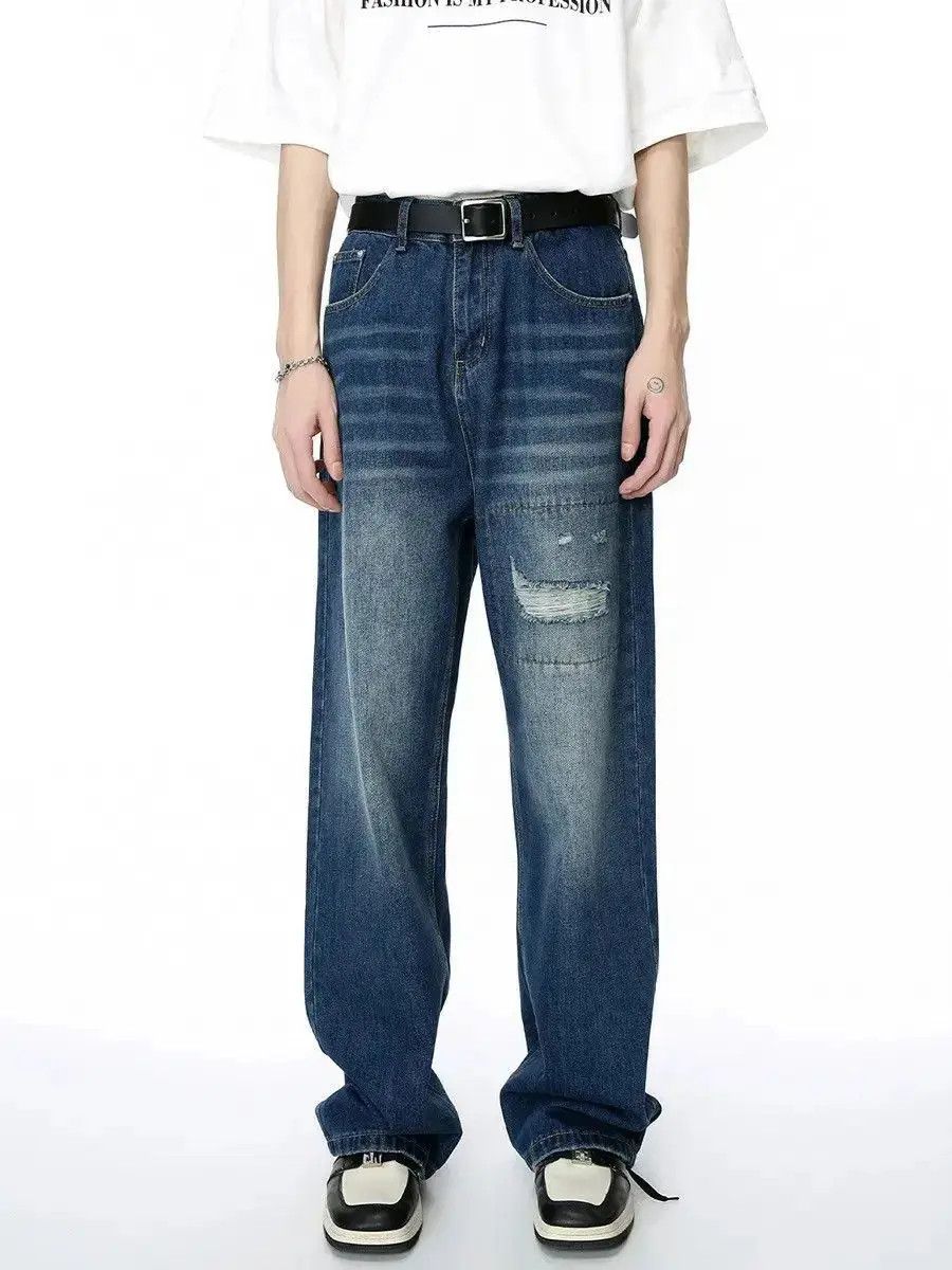 Japanese Brand Retro loose high street ripped jeans Size US 32 / EU 48 - 3 Thumbnail
