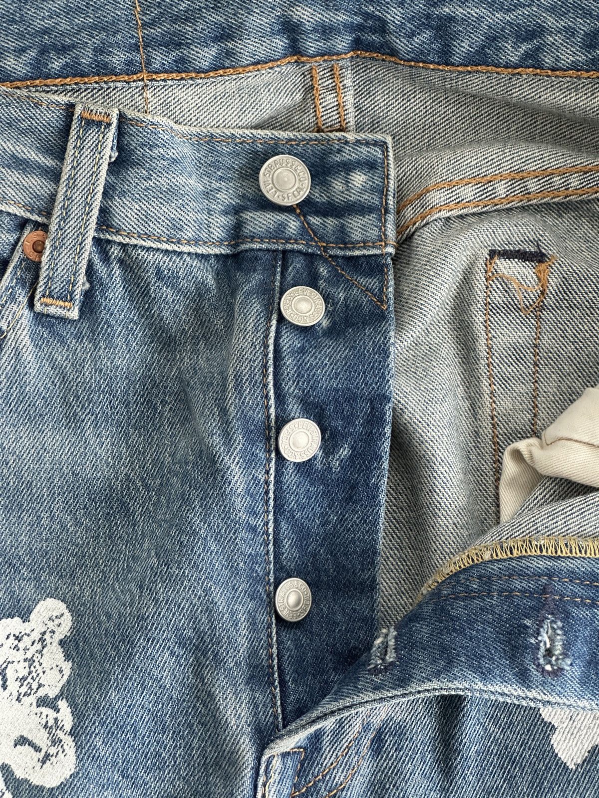 DENIM TEARS × Levi's Levis x Denim Tears Cotton Wreath 501 Jeans 30x32 Blue Size US 30 / EU 46 - 10 Thumbnail