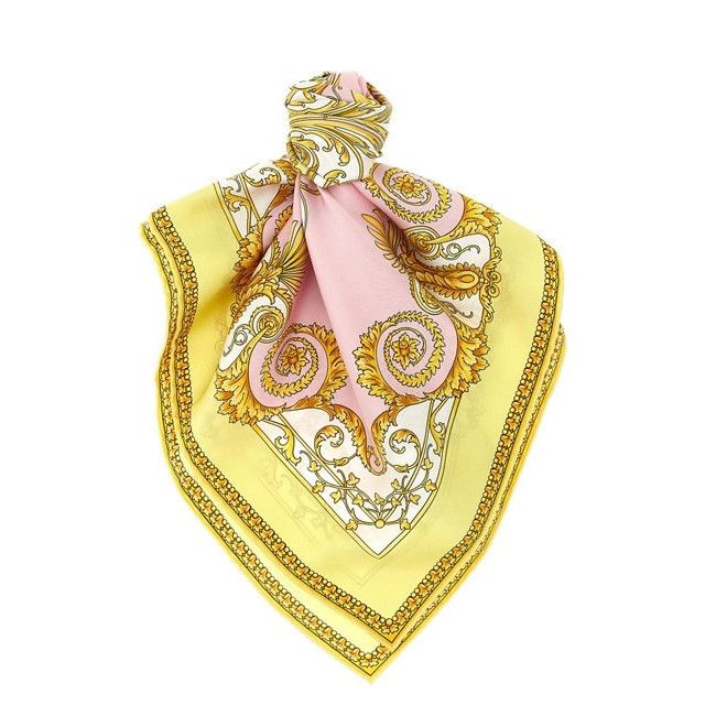Versace VERSACE Pink Silk Scarf New & Authentic Size ONE SIZE - 1 Thumbnail