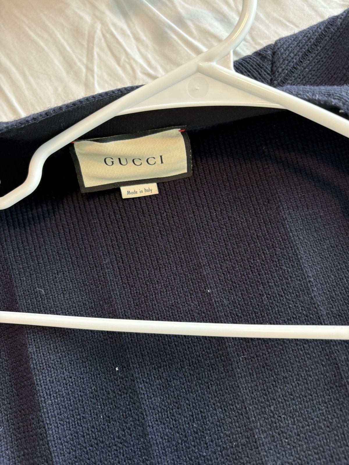 Gucci Gucci Men's Navy Cardigan Sweater Size US M / EU 48-50 / 2 - 9 Thumbnail