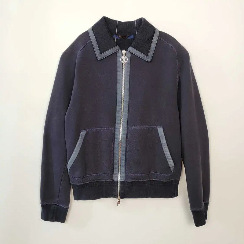 Louis Vuitton Louis Vuitton Navy Blue Leather Women's Jacket 0089 Size XS / US 0-2 / IT 36-38 - 1 Thumbnail