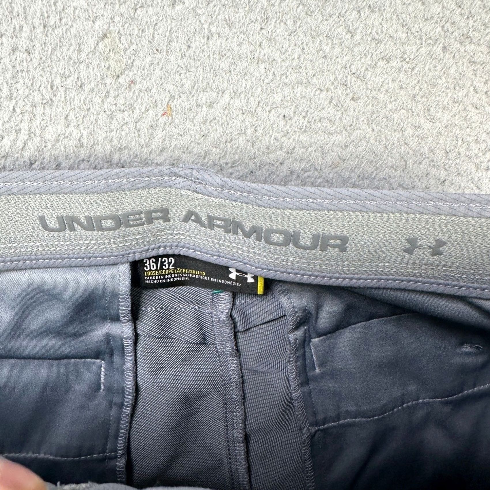Under Armour Under Armour Men Golf Chino Pants 36X32 Gray Flat Front Performance Straight Leg Size US 36 / EU 52 - 4 Thumbnail
