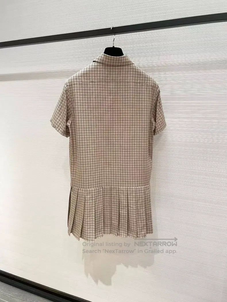 Miu Miu Miu Miu 38 Classic plaid short-sleeved shirt Size M / US 6-8 / IT 42-44 - 2 Thumbnail