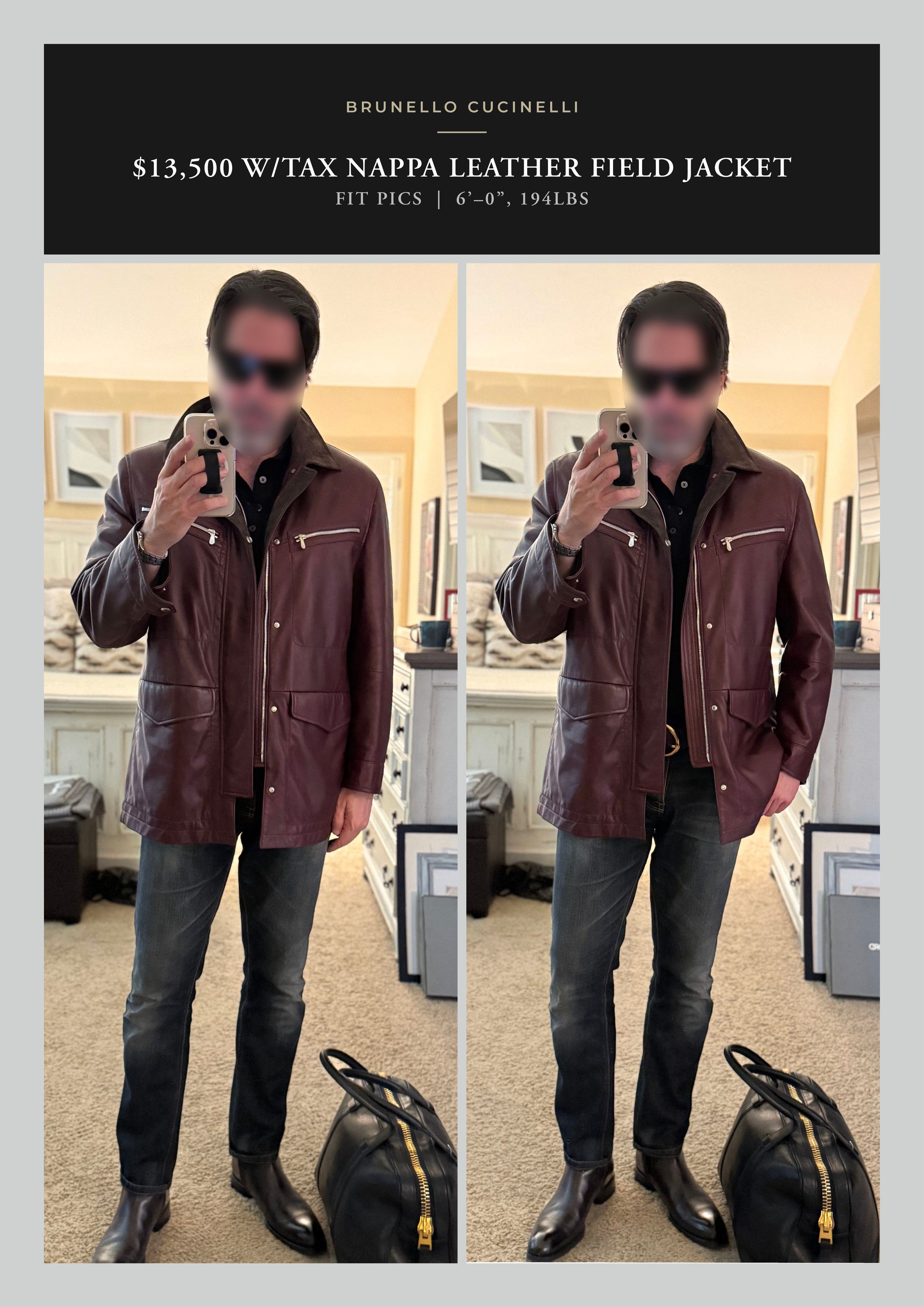 Brunello Cucinelli A Menswear Grail, Rare $13,500 Nappa Leather Jacket Size US XL / EU 56 / 4 - 14 Thumbnail