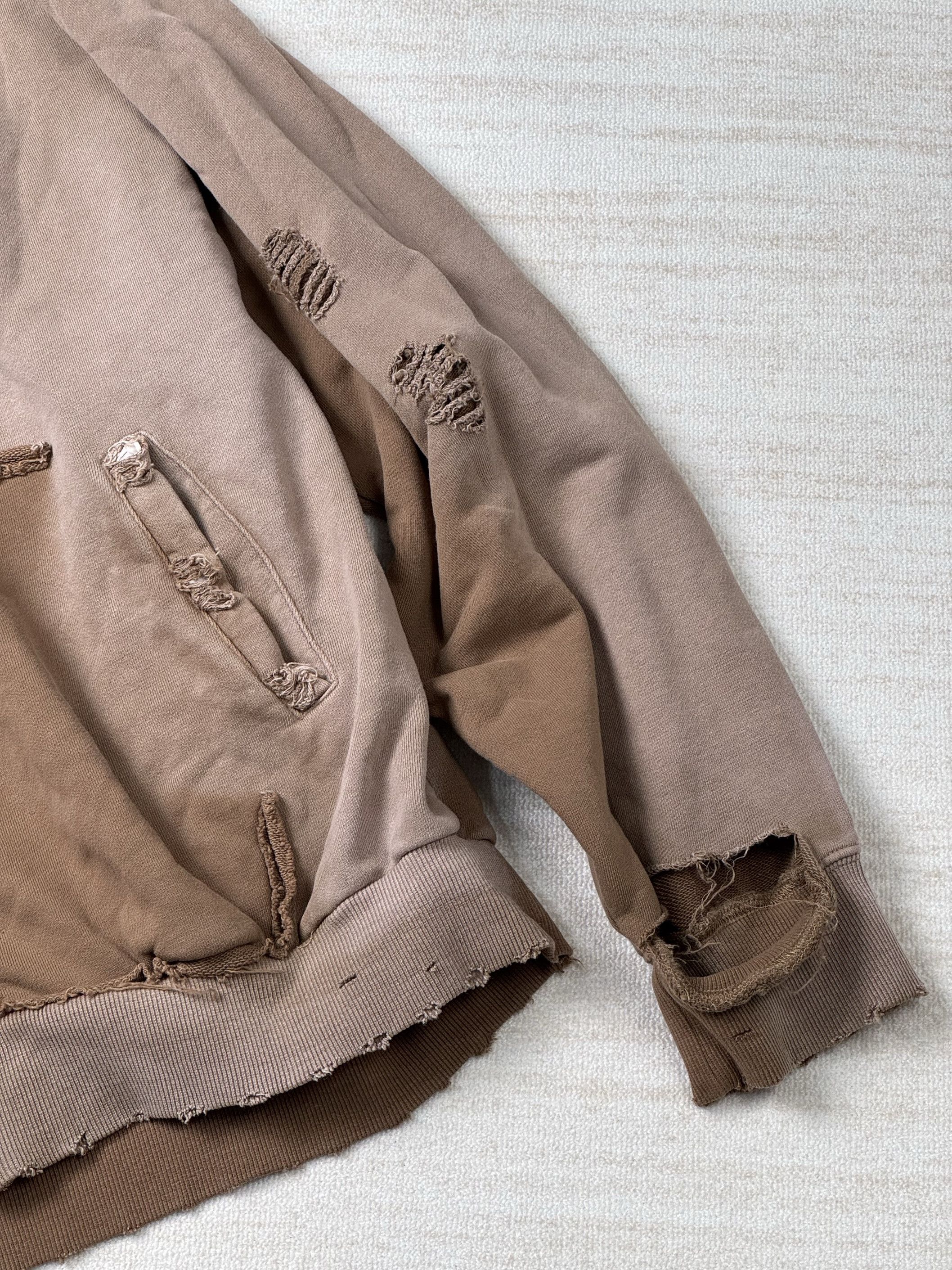 Japanese Brand Heavy Distressed Sun-fade Zip-up hoodie Size US M / EU 48-50 / 2 - 4 Thumbnail