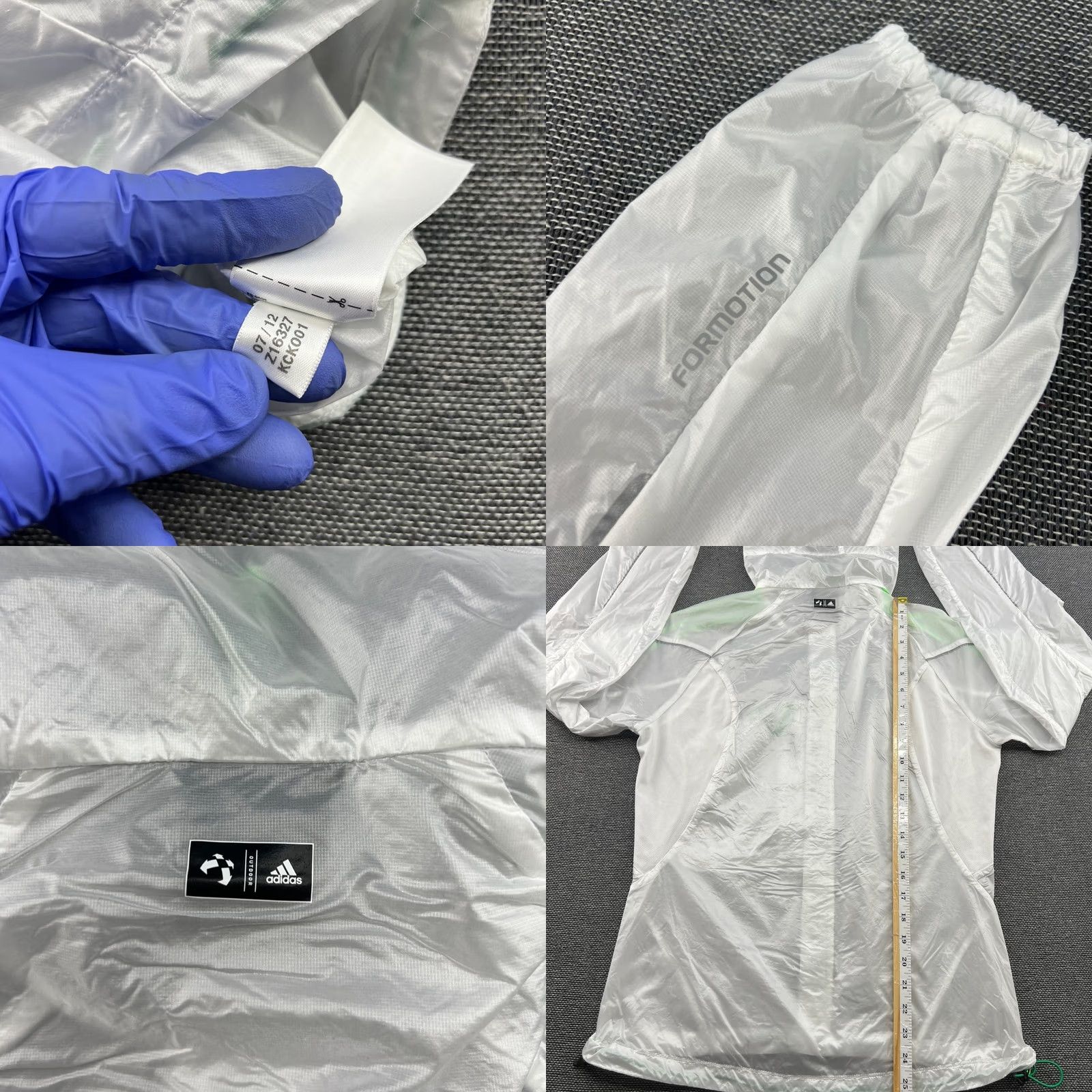 Adidas Adidas Terrex Windbeaker Jacket Small White Clear Running Lightweight Packable Size US S / EU 44-46 / 1 - 8 Thumbnail